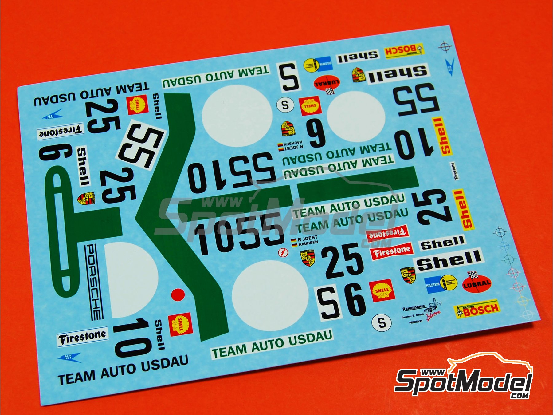 Image 10: Porsche 917K Usdau Brands Team - N&uuml;rburgring 1000 Kilometres 1971 | Marking / livery in 1/24 scale manufactured by Renaissance Models (ref.&nbsp;TK24-192, also TK24/192)