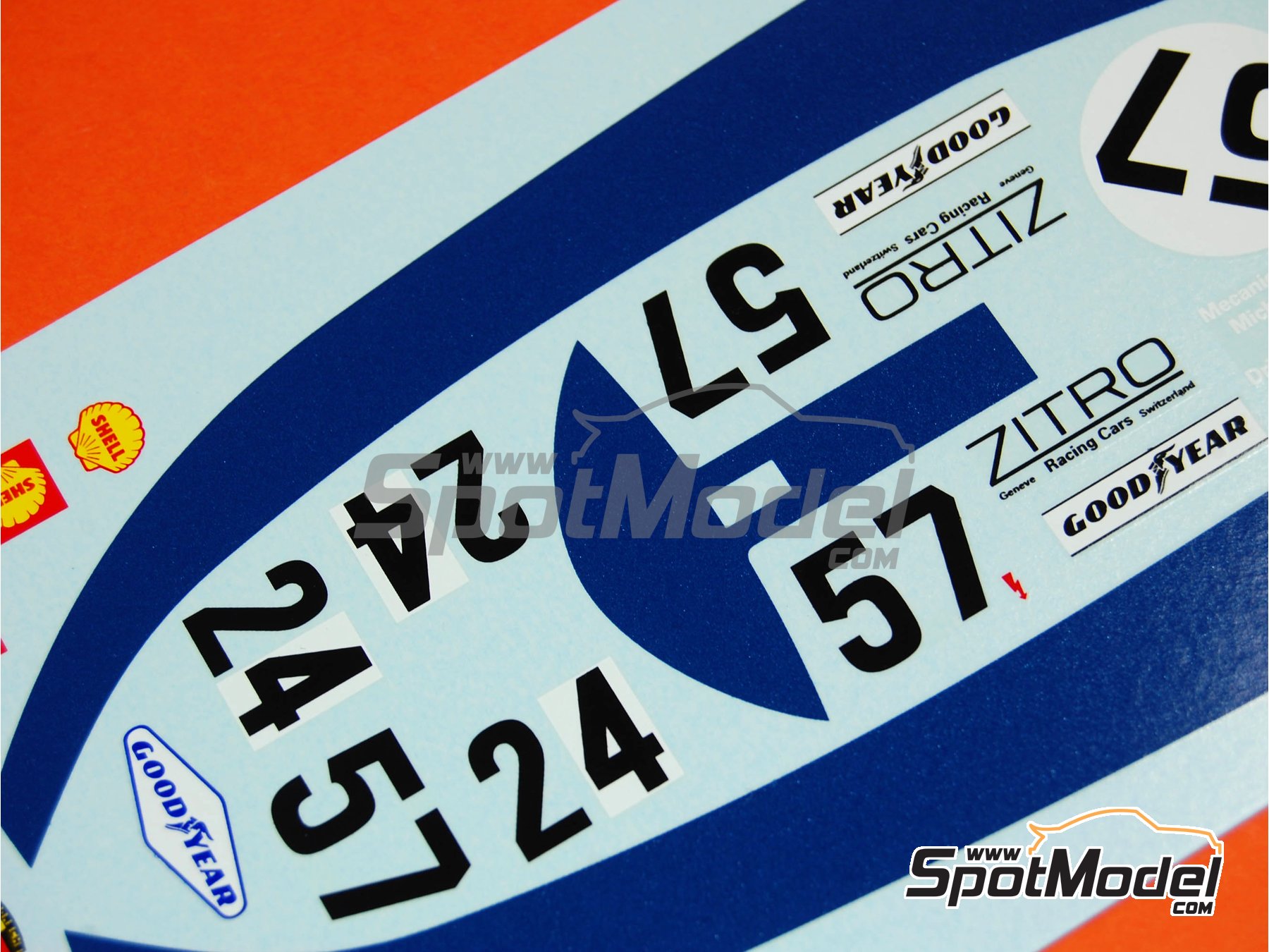 Image 6: Porsche 917K sponsored by Zitro - 24 Hours Le Mans, SPA Francorchamps 1000 Kms , Paris 1000 Kms Autodrome de Linas-Montlh&eacute;ry 1971 | Marking / livery in 1/24 scale manufactured by Renaissance Models (ref.&nbsp;TK24-193, also TK24/193)