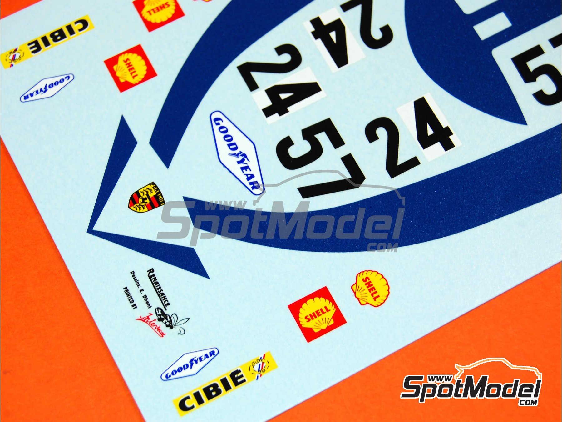 Image 7: Porsche 917K sponsored by Zitro - 24 Hours Le Mans, SPA Francorchamps 1000 Kms , Paris 1000 Kms Autodrome de Linas-Montlh&eacute;ry 1971 | Marking / livery in 1/24 scale manufactured by Renaissance Models (ref.&nbsp;TK24-193, also TK24/193)