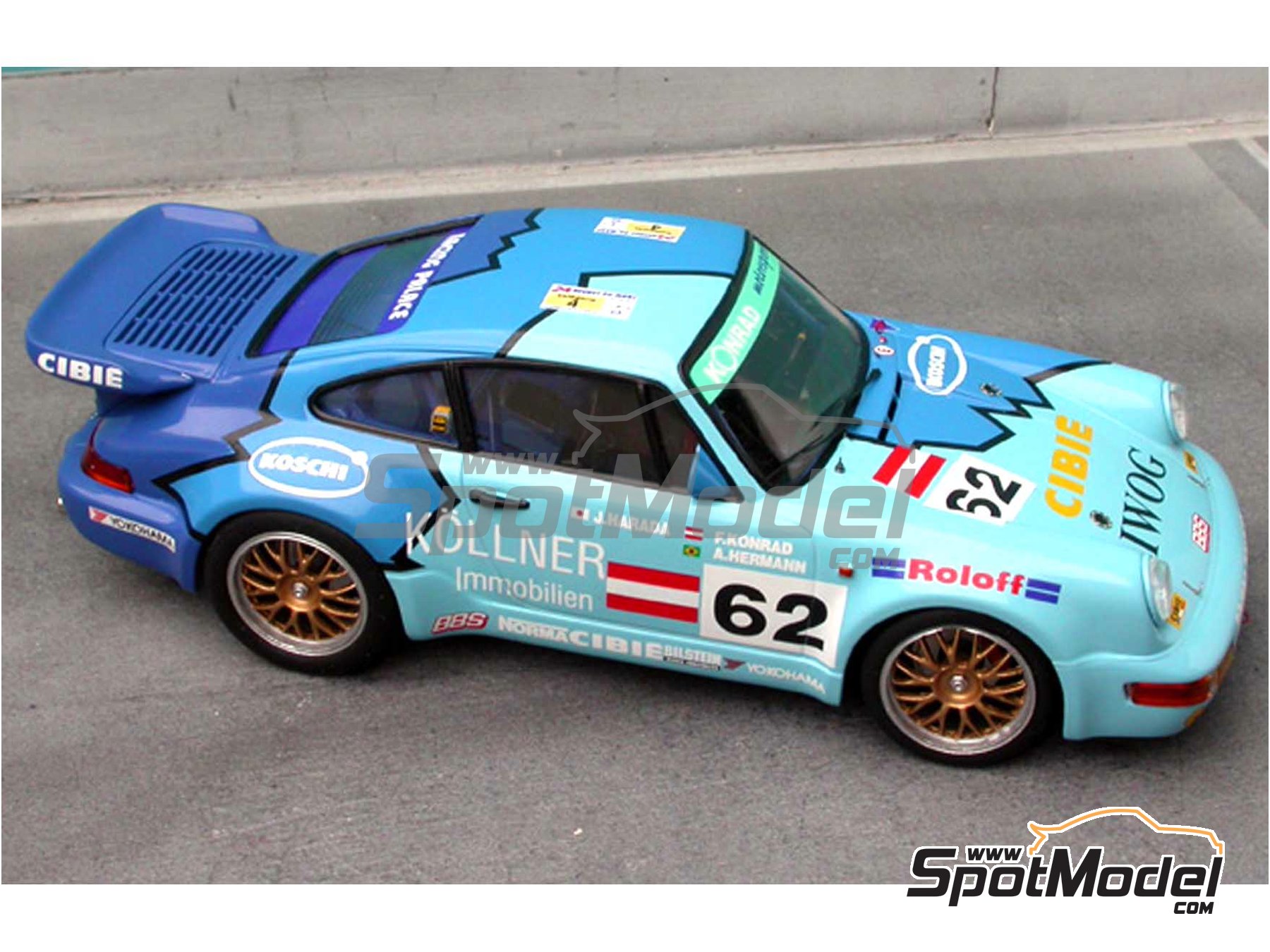 Image 1: Porsche 911 RSR 3.8 sponsored by Konrad Motorsport - 24 Hours Le Mans 1993 | Marking / livery in 1/24 scale manufactured by Renaissance Models (ref.&nbsp;TK24-194, also TK24/194)