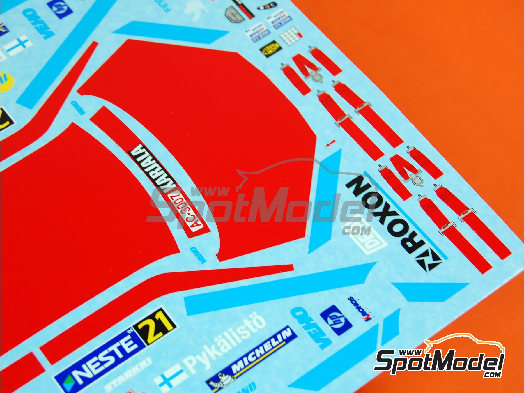 Image 3: Citroen Xsara WRC Kronos Racing Team sponsored by Total - Neste Rally Finland 2004 | Marking / livery in 1/24 scale manufactured by Renaissance Models (ref.&nbsp;TK24-201, also TK24/201)