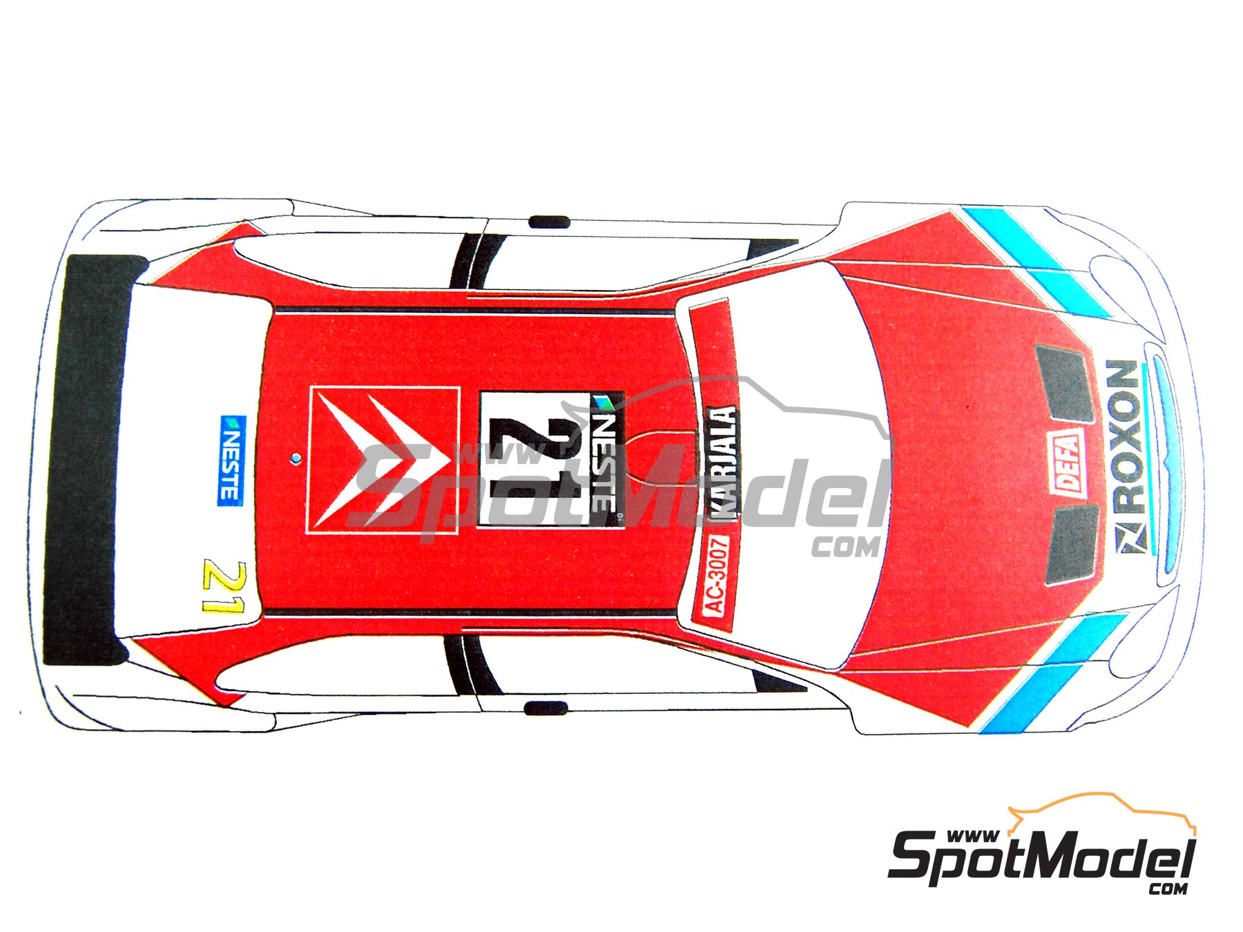 Image 8: Citroen Xsara WRC Kronos Racing Team sponsored by Total - Neste Rally Finland 2004 | Marking / livery in 1/24 scale manufactured by Renaissance Models (ref.&nbsp;TK24-201, also TK24/201)