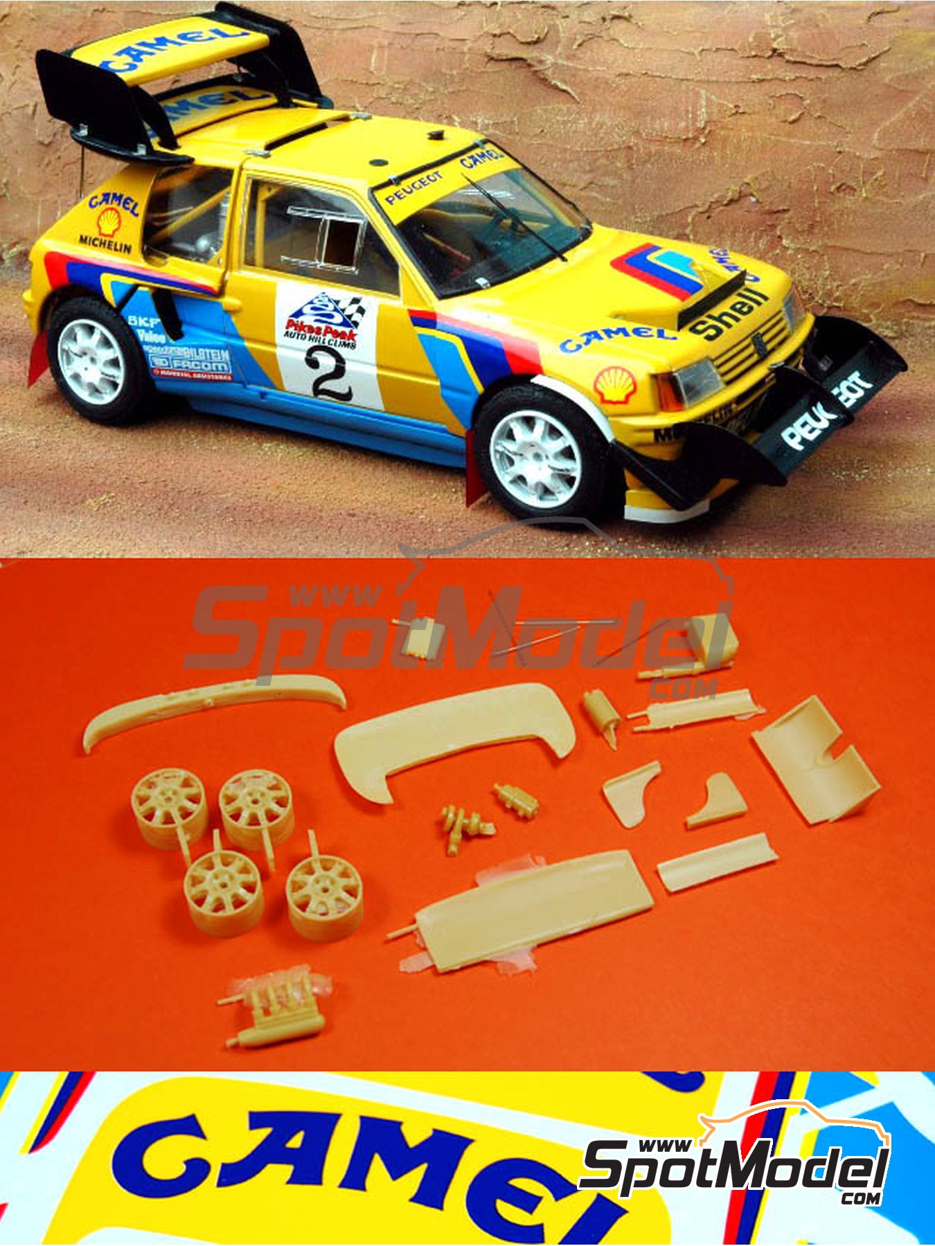 1/43 Accessori Modelcar Racing43 Peugeot 205 TI16 Gr.B Rally Front grille light