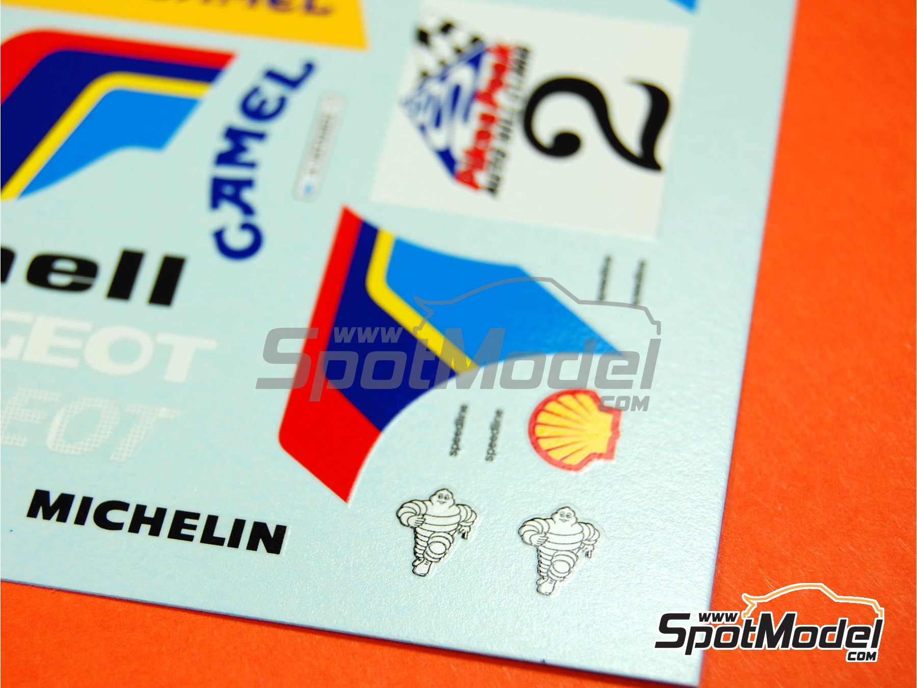 Image 9: Peugeot 205 Turbo 16 sponsored by Camel Shell - Pikes Peak Climb Hill Race 1987 | Marking / livery in 1/24 scale manufactured by Renaissance Models (ref.&nbsp;TK24-206, also TK24/206)