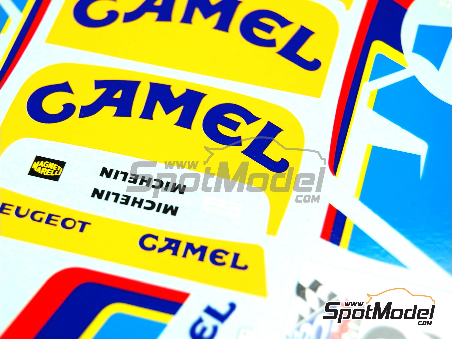 Image 13: Peugeot 205 Turbo 16 sponsored by Camel Shell - Pikes Peak Climb Hill Race 1987 | Marking / livery in 1/24 scale manufactured by Renaissance Models (ref.&nbsp;TK24-206, also TK24/206)