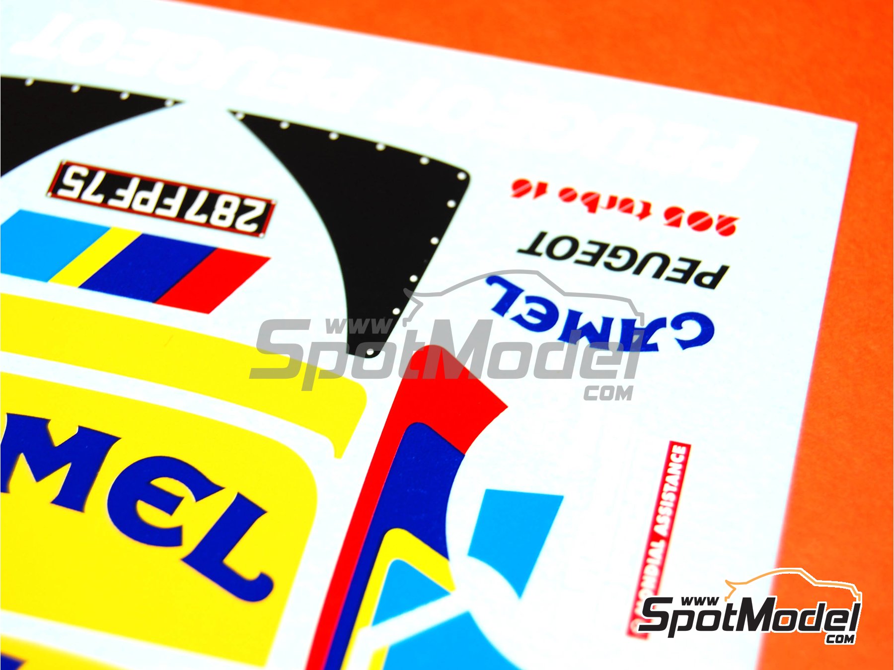 Image 14: Peugeot 205 Turbo 16 sponsored by Camel Shell - Pikes Peak Climb Hill Race 1987 | Marking / livery in 1/24 scale manufactured by Renaissance Models (ref.&nbsp;TK24-206, also TK24/206)