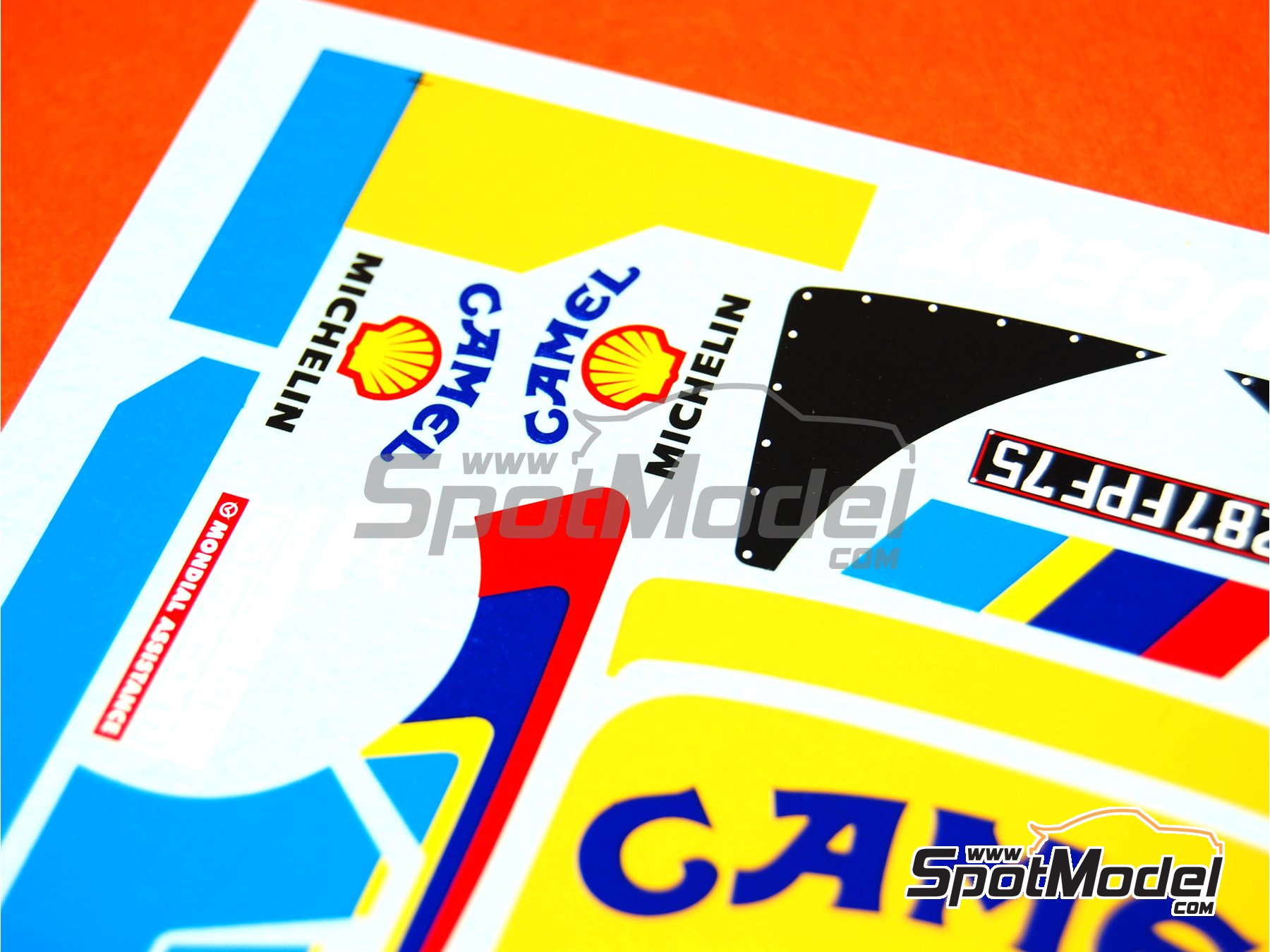 Image 15: Peugeot 205 Turbo 16 sponsored by Camel Shell - Pikes Peak Climb Hill Race 1987 | Marking / livery in 1/24 scale manufactured by Renaissance Models (ref.&nbsp;TK24-206, also TK24/206)