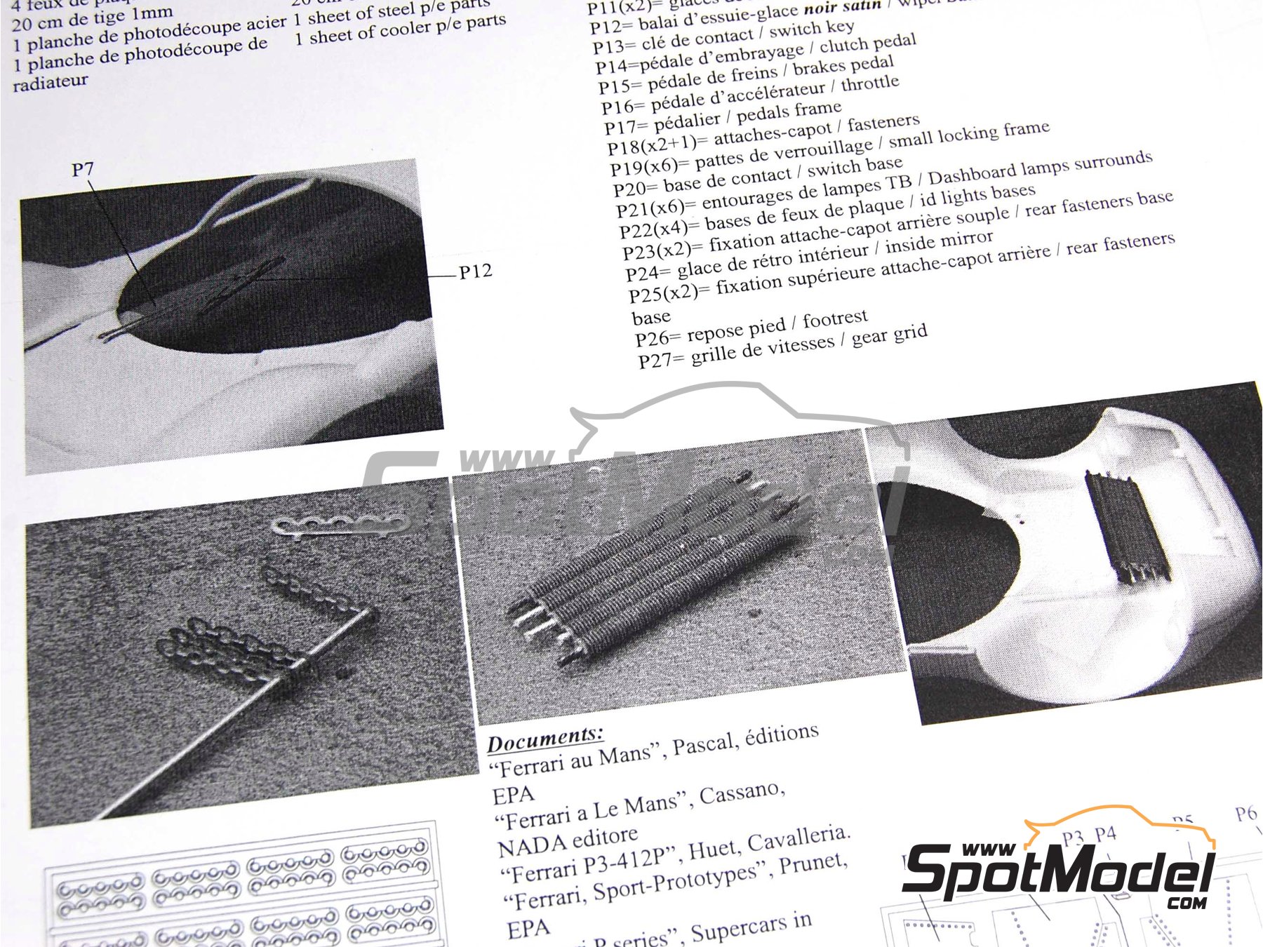 Image 6: Ferrari 330 P4 - 24 Horas de Le Mans 1967 | Set de mejora y detallado en escala 1/24 fabricado por Renaissance Models (ref. TK24-210, tambien TK24/210)