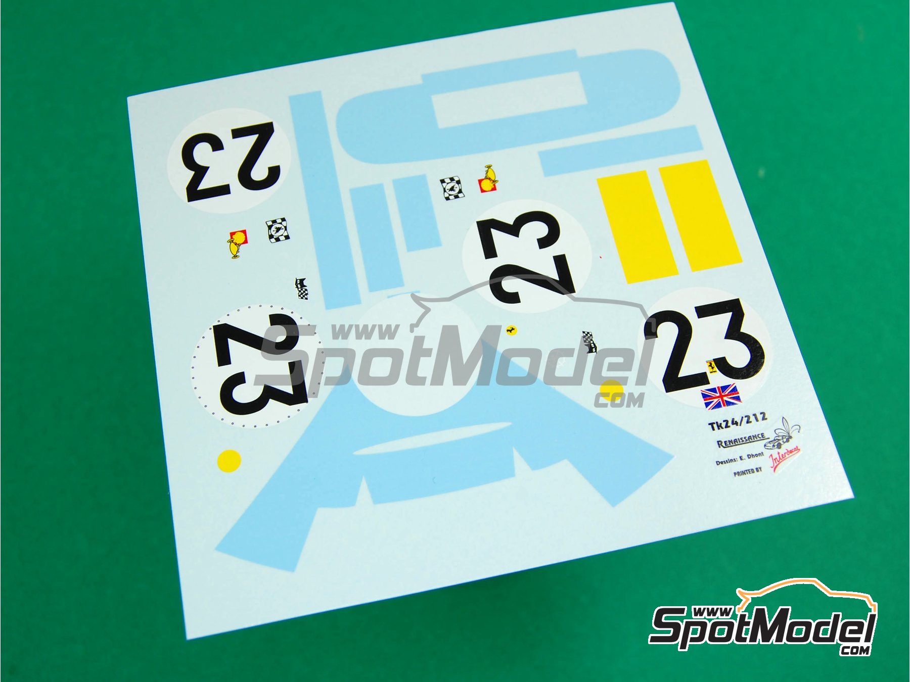 Image 1: Ferrari 412 P Maranello Concessionaires Team - 24 Hours Le Mans 1967 | Marking / livery in 1/24 scale manufactured by Renaissance Models (ref.&nbsp;TK24-212DS, also TK24/212DS)