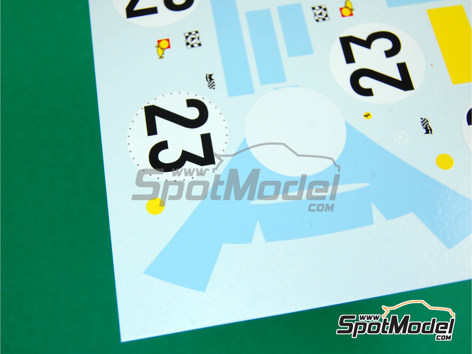 Image 3: Ferrari 412 P Maranello Concessionaires Team - 24 Hours Le Mans 1967 | Marking / livery in 1/24 scale manufactured by Renaissance Models (ref.&nbsp;TK24-212DS, also TK24/212DS)
