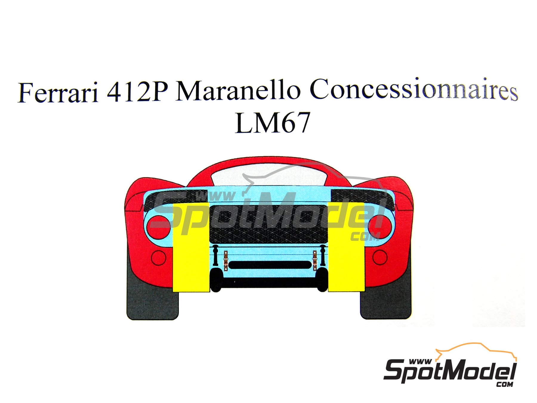 Image 4: Ferrari 412 P Maranello Concessionaires Team - 24 Hours Le Mans 1967 | Marking / livery in 1/24 scale manufactured by Renaissance Models (ref.&nbsp;TK24-212DS, also TK24/212DS)