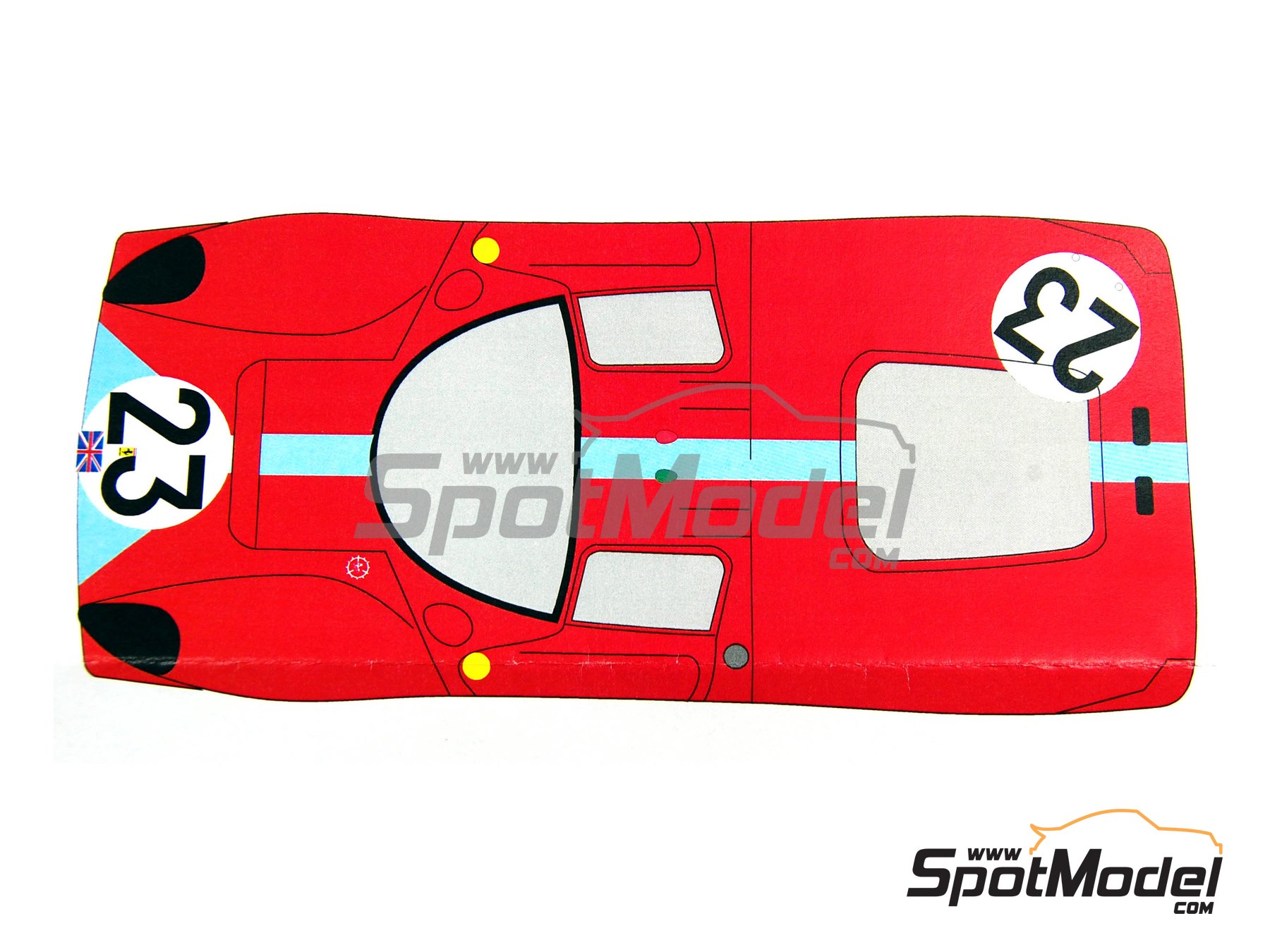 Image 5: Ferrari 412 P Maranello Concessionaires Team - 24 Hours Le Mans 1967 | Marking / livery in 1/24 scale manufactured by Renaissance Models (ref.&nbsp;TK24-212DS, also TK24/212DS)