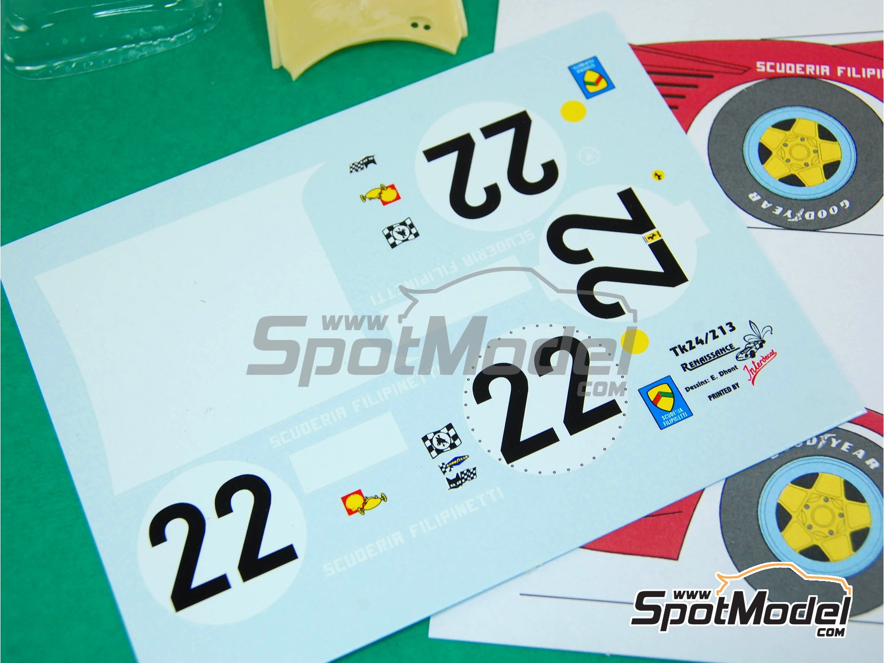 Décalcomanies Fiat 238 Transporter Ferrari Scuderia Filipinetti - Échelle 1:32/43/24 - Slot/calcas