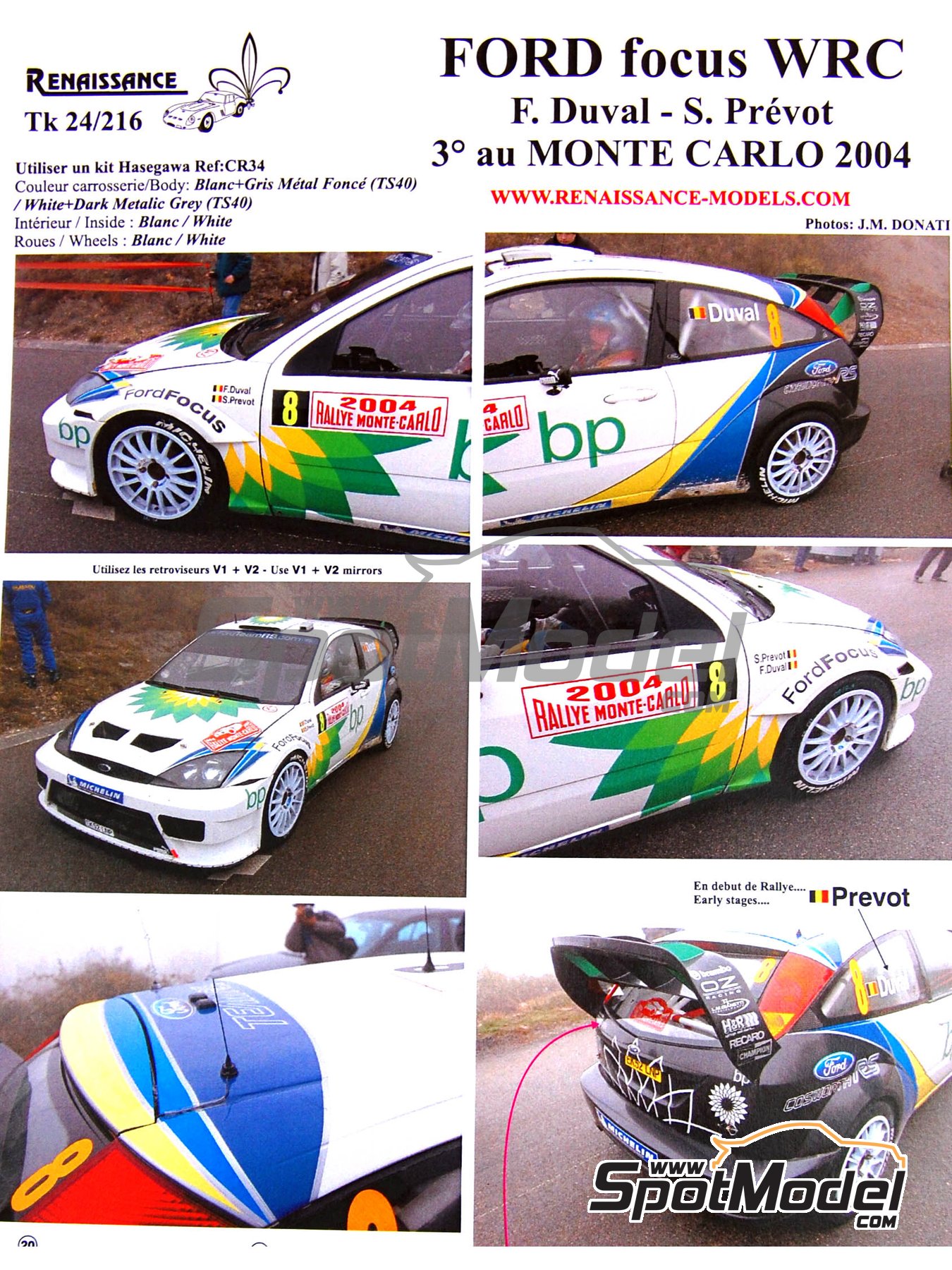 DECALS 1/24 FORD FOCUS WRC 1999 RALLYE MONTE-CARLO COLORADO  2437 SUEDE 