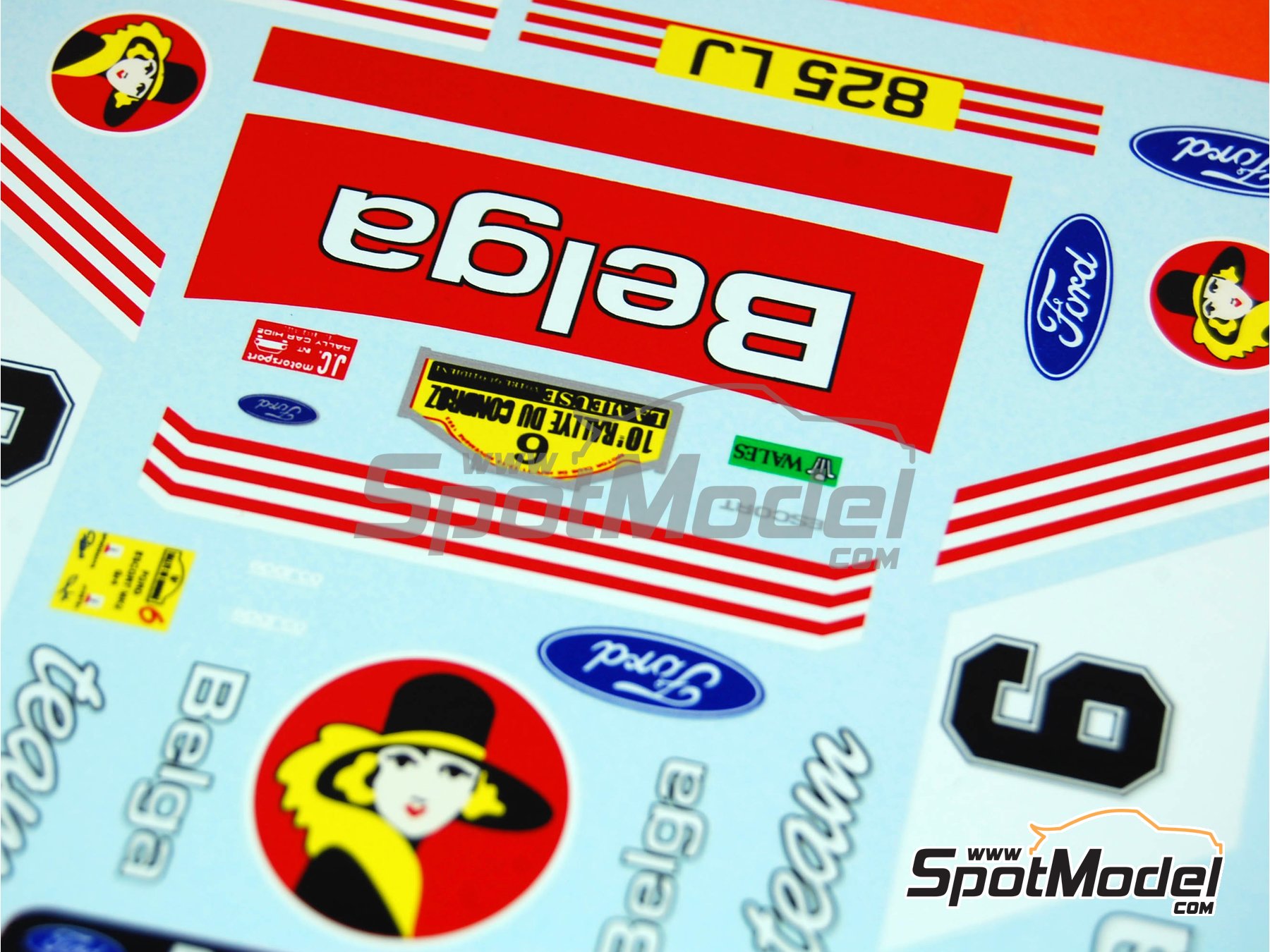 Image 6: Ford Escort Mk. II RS 1800 sponsored by Belga - Condroz Rally - Rallye du Condroz 1983 | Marking / livery in 1/24 scale manufactured by Renaissance Models (ref.&nbsp;TK24-220, also TK24/220)