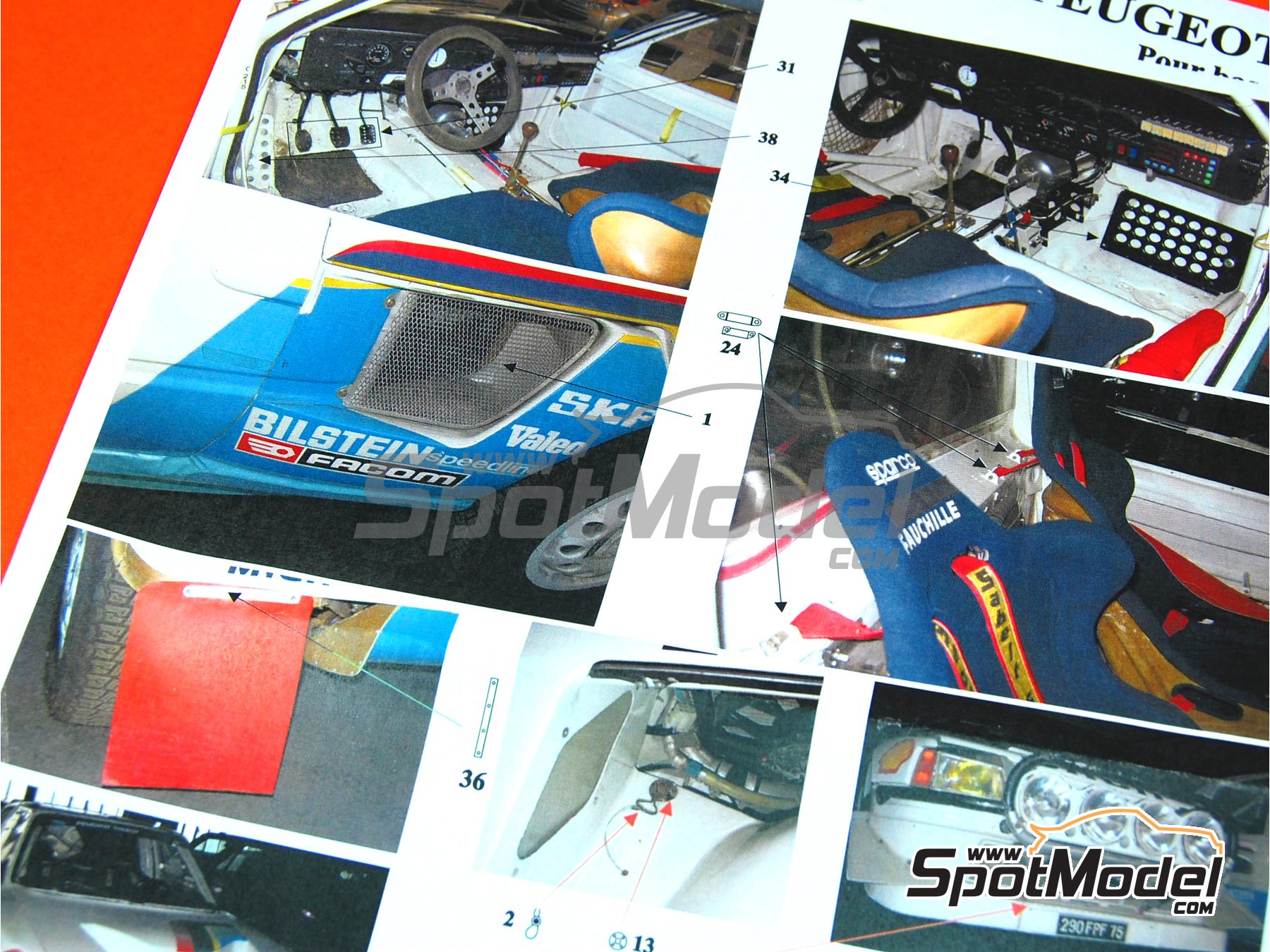 Image 3: Peugeot 205 Turbo 16 | Set de mejora y detallado en escala 1/24 fabricado por Renaissance Models (ref. TK24-231, tambien TK24/231)