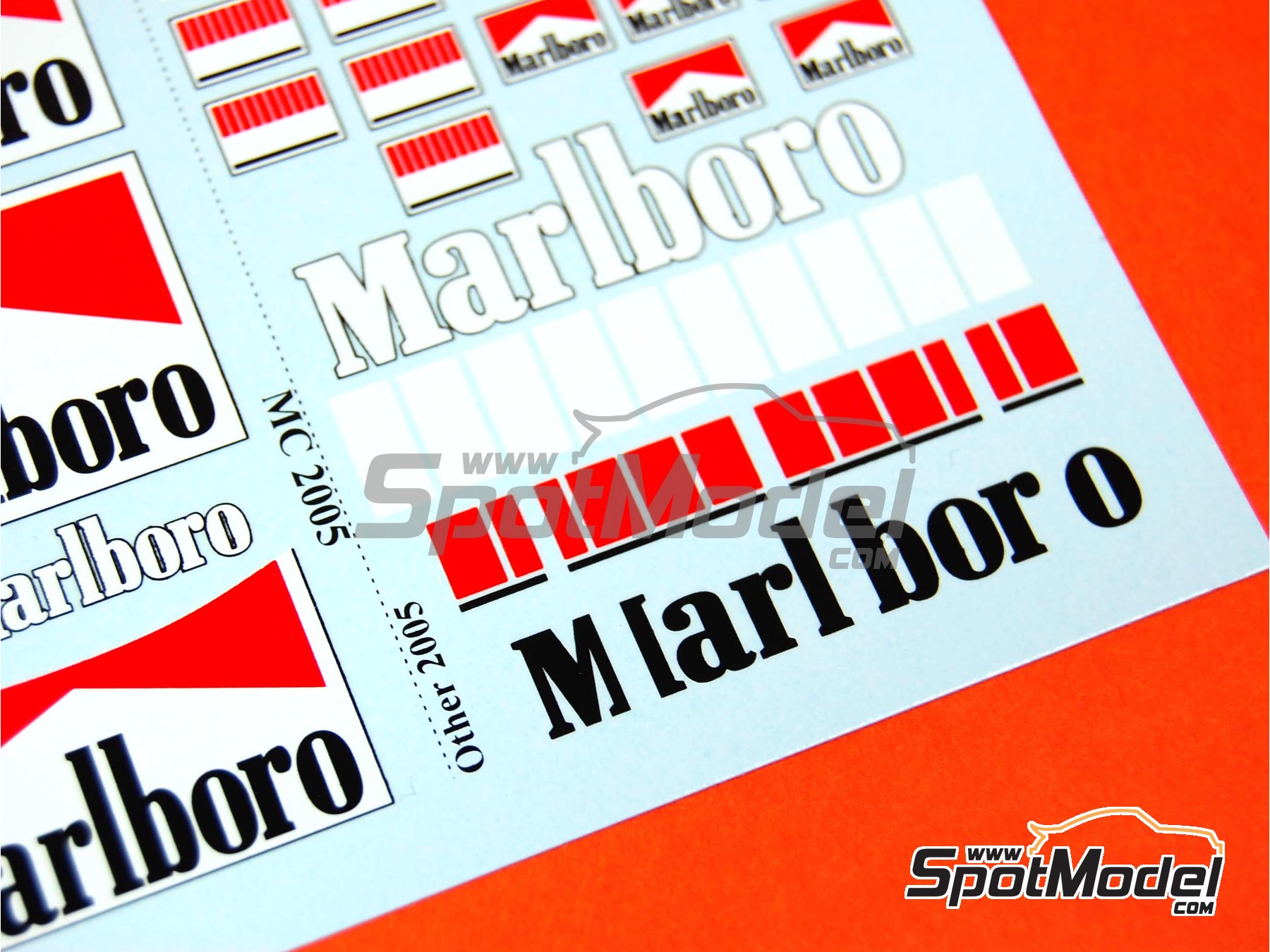 Image 4: Peugeot 307 WRC patrocinado por Marlboro - Rally de Monte Carlo - Rallye Automobile de Monte-Carlo 2005 | Decoración en escala 1/24 fabricado por Renaissance Models (ref. TK24-238, tambien TK24/238)