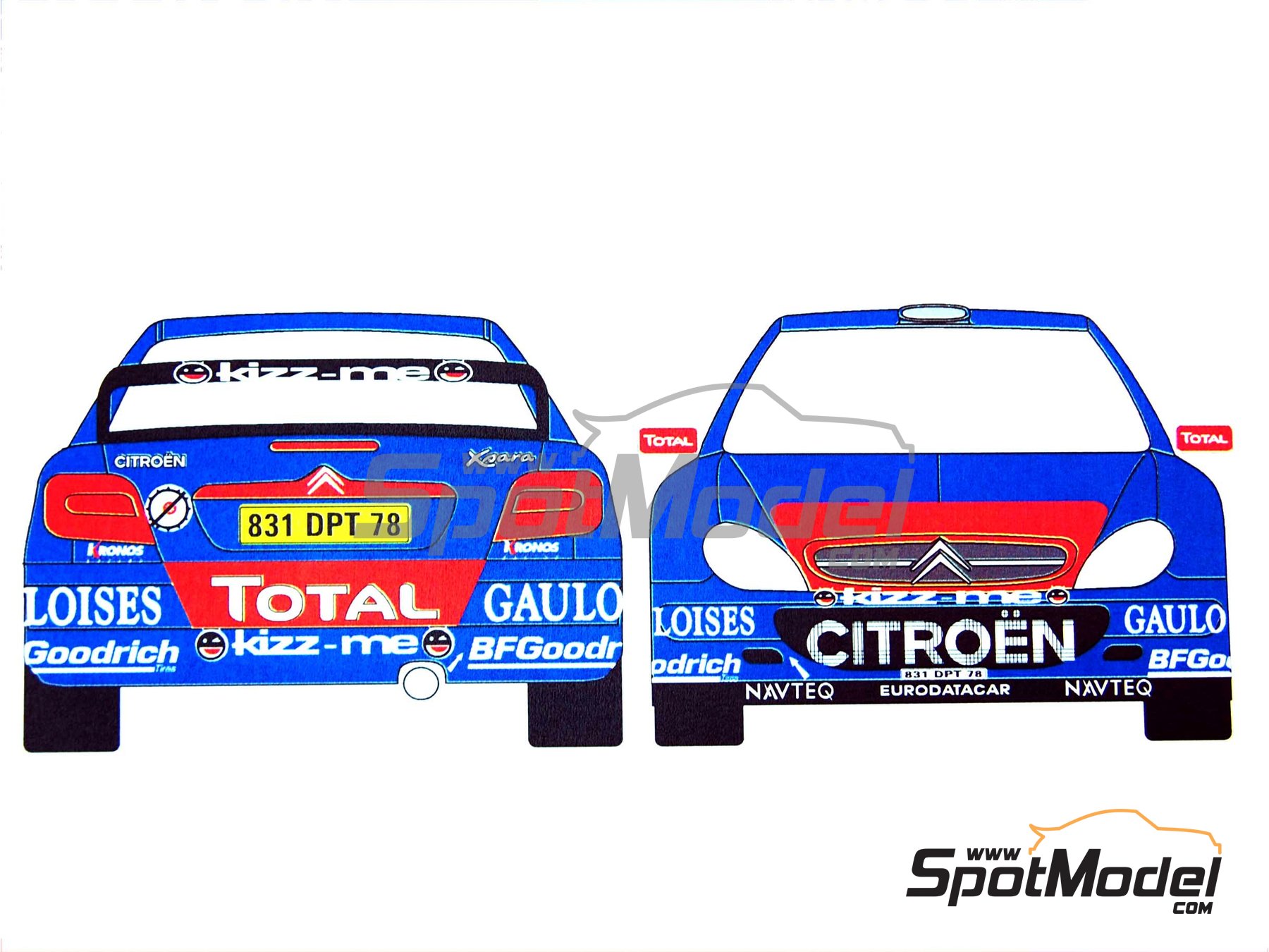DECALS 1/43 REF 1023 CITROEN XSARA WRC SEBASTIEN LOEB RALLYE MONTE CARLO 2006 