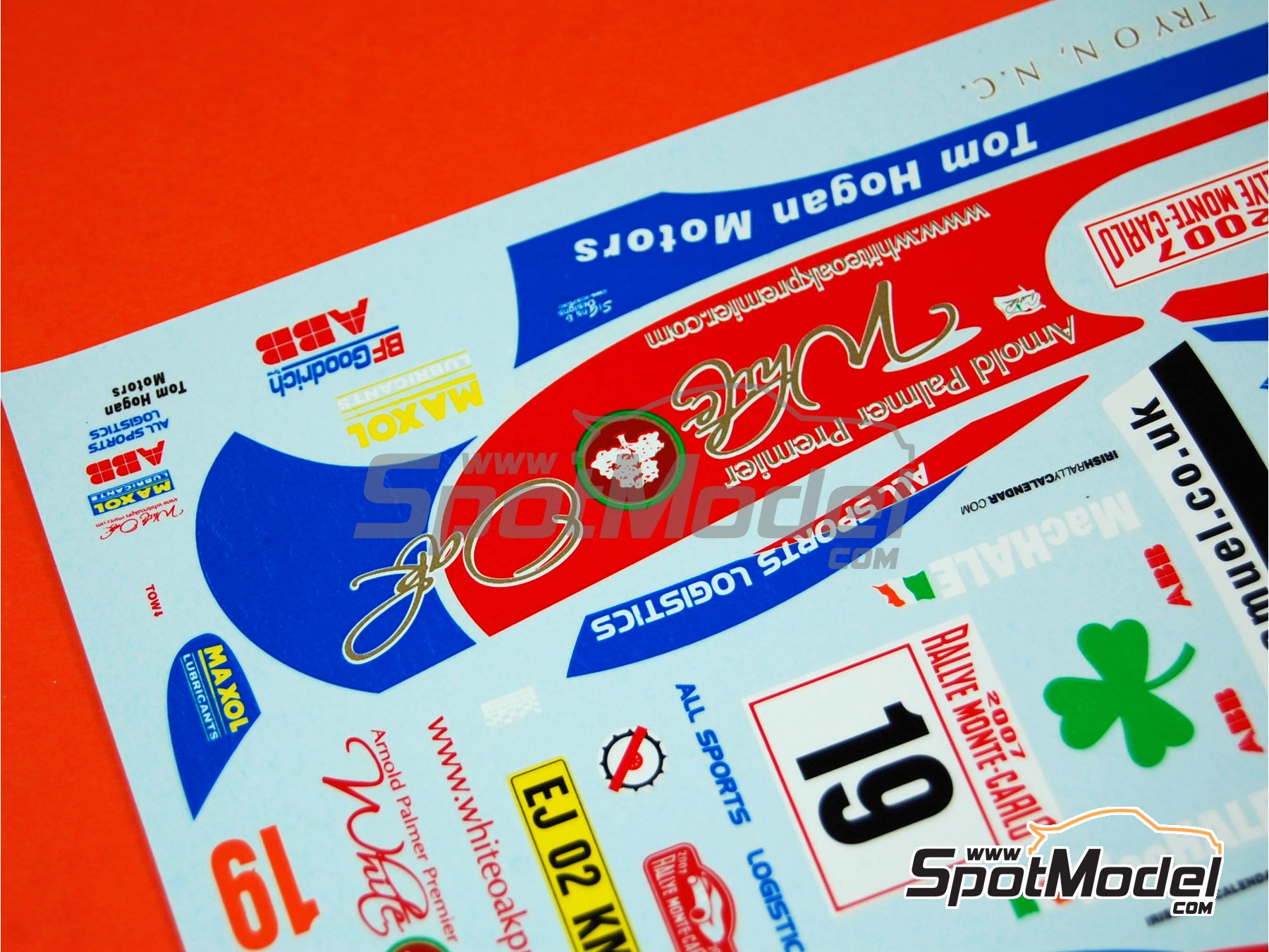 Image 5: Ford Focus RS03 WRC sponsored by Tom Hogan Motors - Monte Carlo Rally - Rallye Automobile de Monte-Carlo 2007 | Marking / livery in 1/24 scale manufactured by Renaissance Models (ref.&nbsp;TK24-254, also TK24/254)