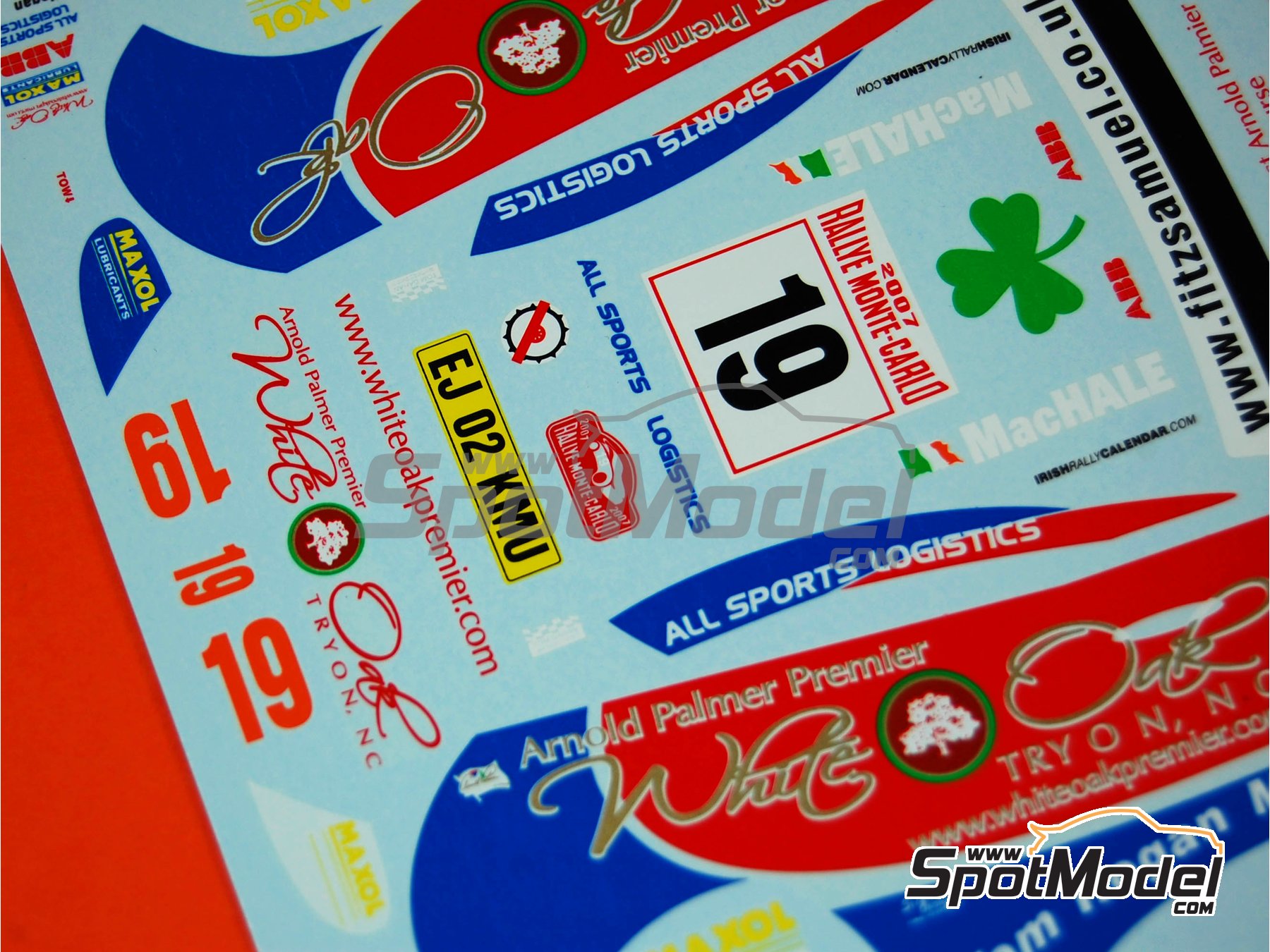 Image 6: Ford Focus RS03 WRC sponsored by Tom Hogan Motors - Monte Carlo Rally - Rallye Automobile de Monte-Carlo 2007 | Marking / livery in 1/24 scale manufactured by Renaissance Models (ref.&nbsp;TK24-254, also TK24/254)