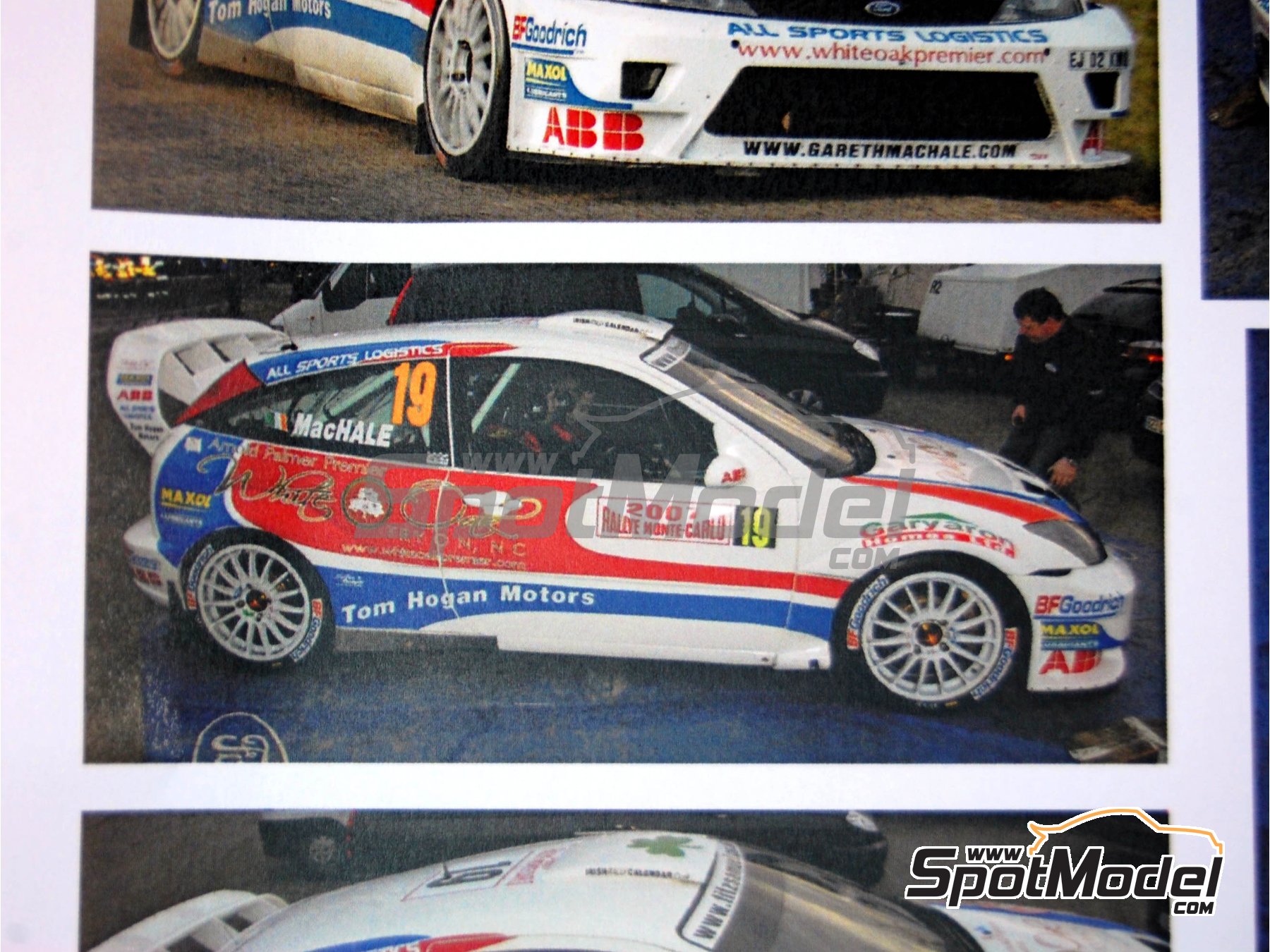 Image 11: Ford Focus RS03 WRC sponsored by Tom Hogan Motors - Monte Carlo Rally - Rallye Automobile de Monte-Carlo 2007 | Marking / livery in 1/24 scale manufactured by Renaissance Models (ref.&nbsp;TK24-254, also TK24/254)