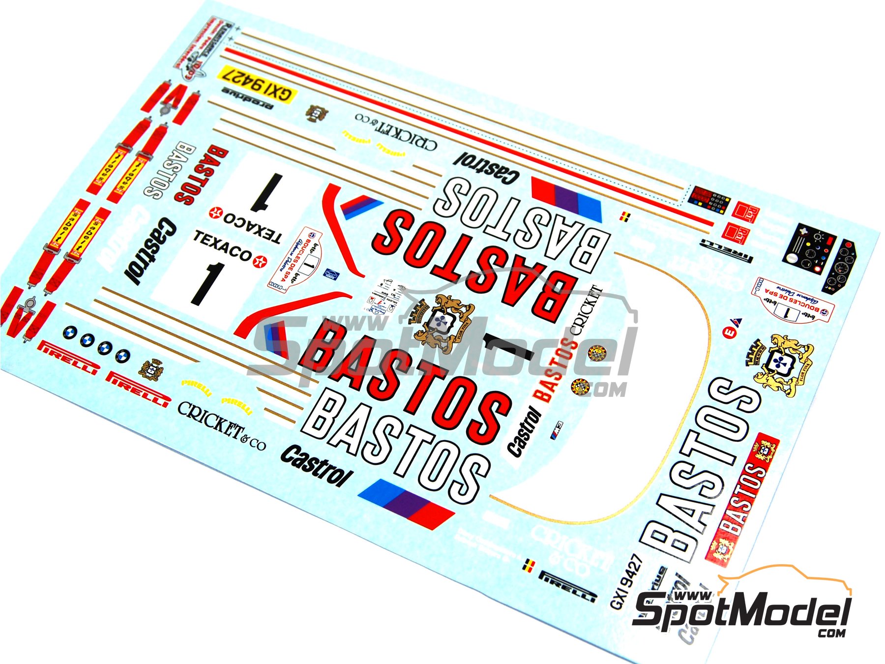 Image 5: BMW M3 E30 Prodrive Team sponsored by Bastos Castrol - Boucles de SPA 1988 | Marking / livery in 1/24 scale manufactured by Renaissance Models (ref.&nbsp;TK24-260, also TK24/260)