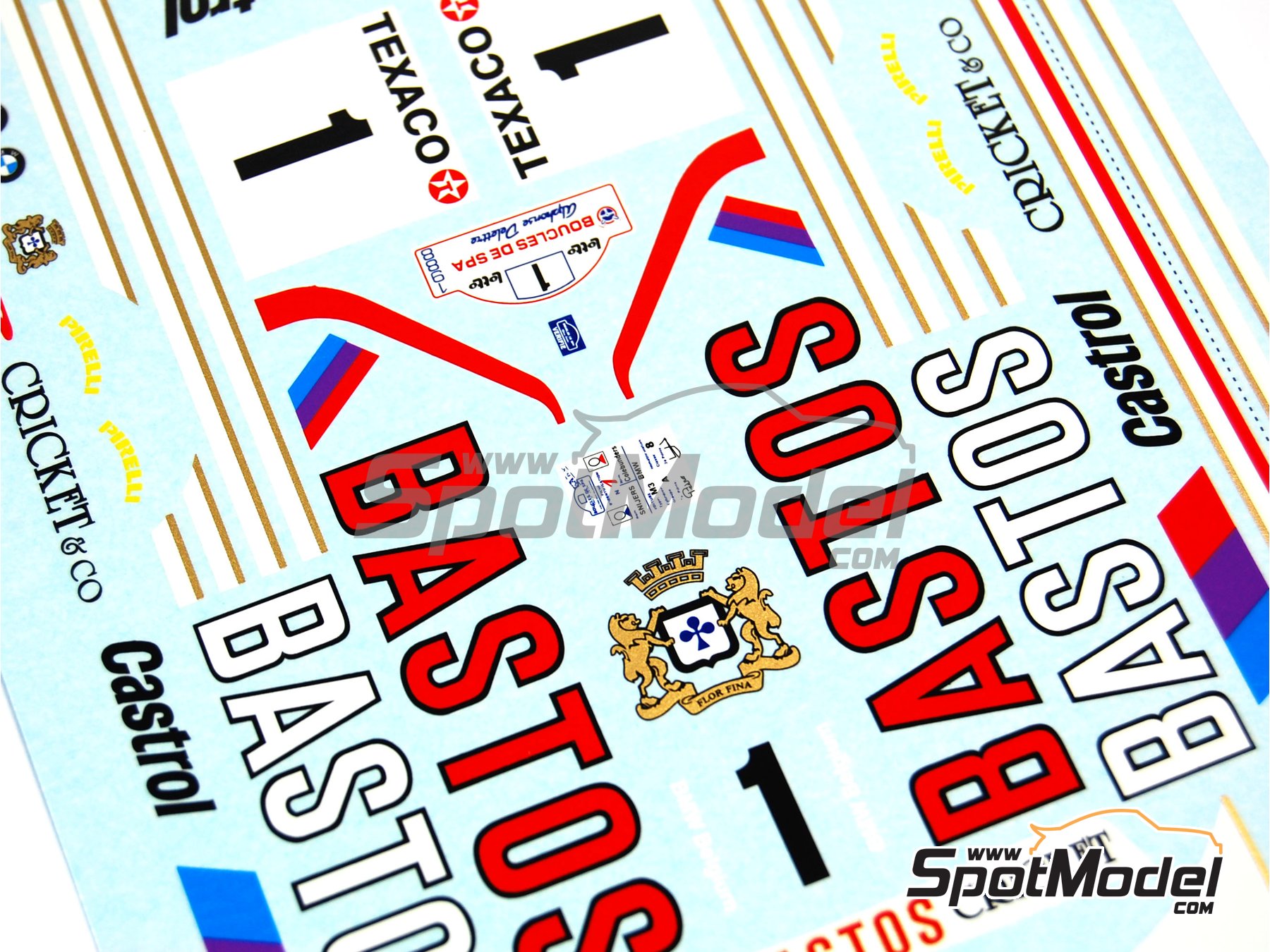 Image 8: BMW M3 E30 Prodrive Team sponsored by Bastos Castrol - Boucles de SPA 1988 | Marking / livery in 1/24 scale manufactured by Renaissance Models (ref.&nbsp;TK24-260, also TK24/260)