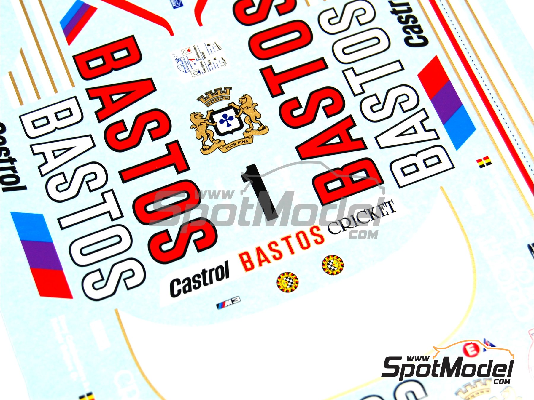 Image 9: BMW M3 E30 Prodrive Team sponsored by Bastos Castrol - Boucles de SPA 1988 | Marking / livery in 1/24 scale manufactured by Renaissance Models (ref.&nbsp;TK24-260, also TK24/260)