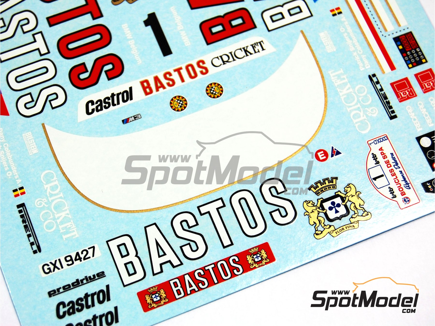 Image 10: BMW M3 E30 Prodrive Team sponsored by Bastos Castrol - Boucles de SPA 1988 | Marking / livery in 1/24 scale manufactured by Renaissance Models (ref.&nbsp;TK24-260, also TK24/260)