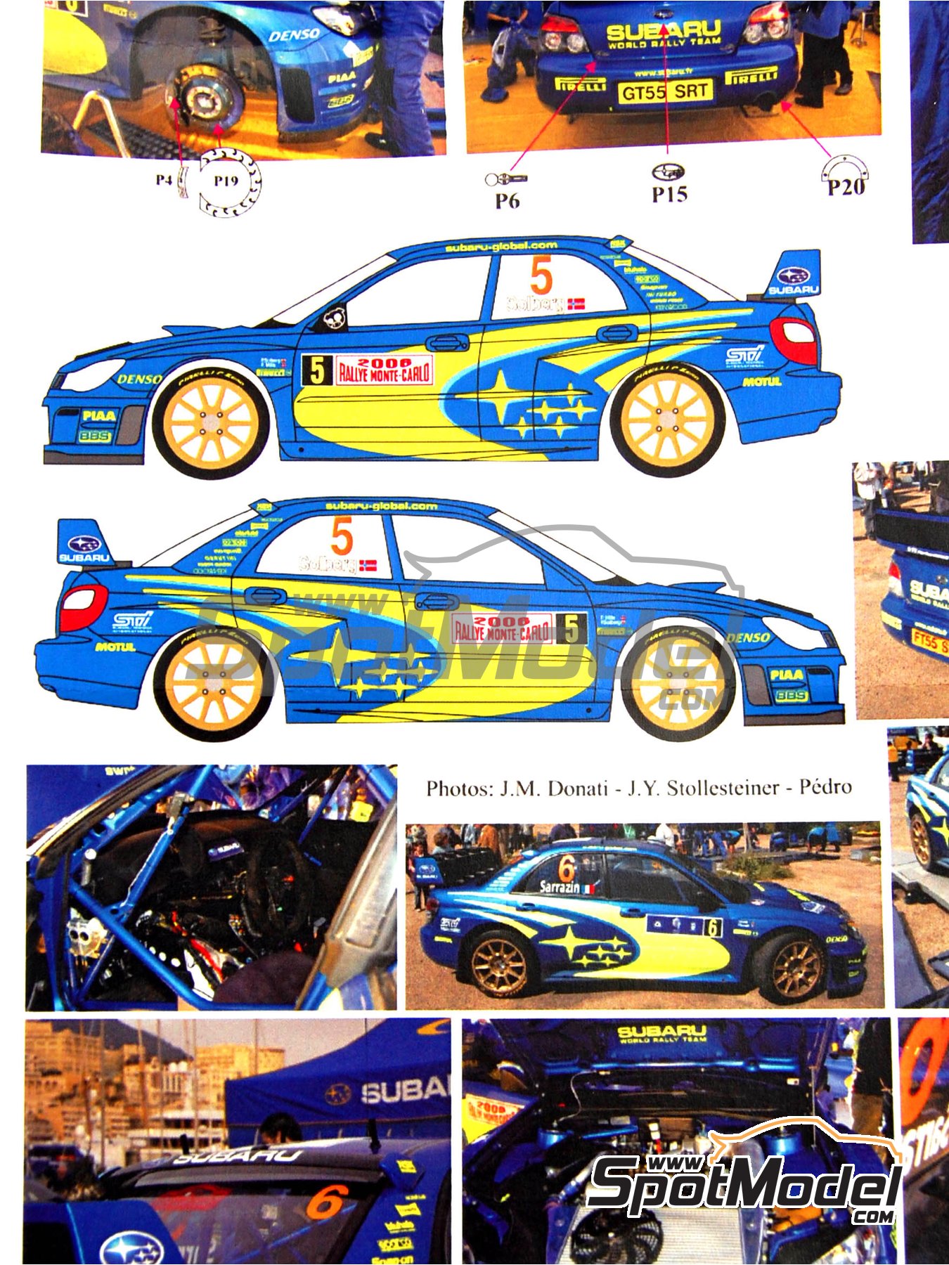 Burago DECALS 1/32 REF 28 SUBARU IMPREZA WRX BURRI RALLYE MONTE CARLO 1997 WRC RALLY 