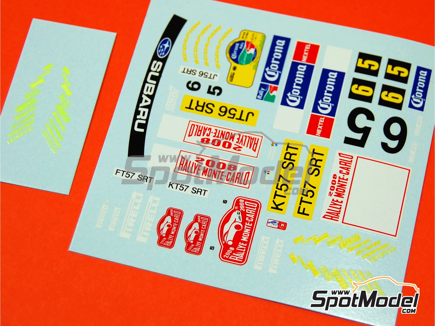 Image 7: Subaru WRC S12B Equipo Subaru World Rally Team - Rally de Monte Carlo - Rallye Automobile de Monte-Carlo 2008 | Decoración en escala 1/24 fabricado por Renaissance Models (ref. TK24-274, tambien TK24/274)