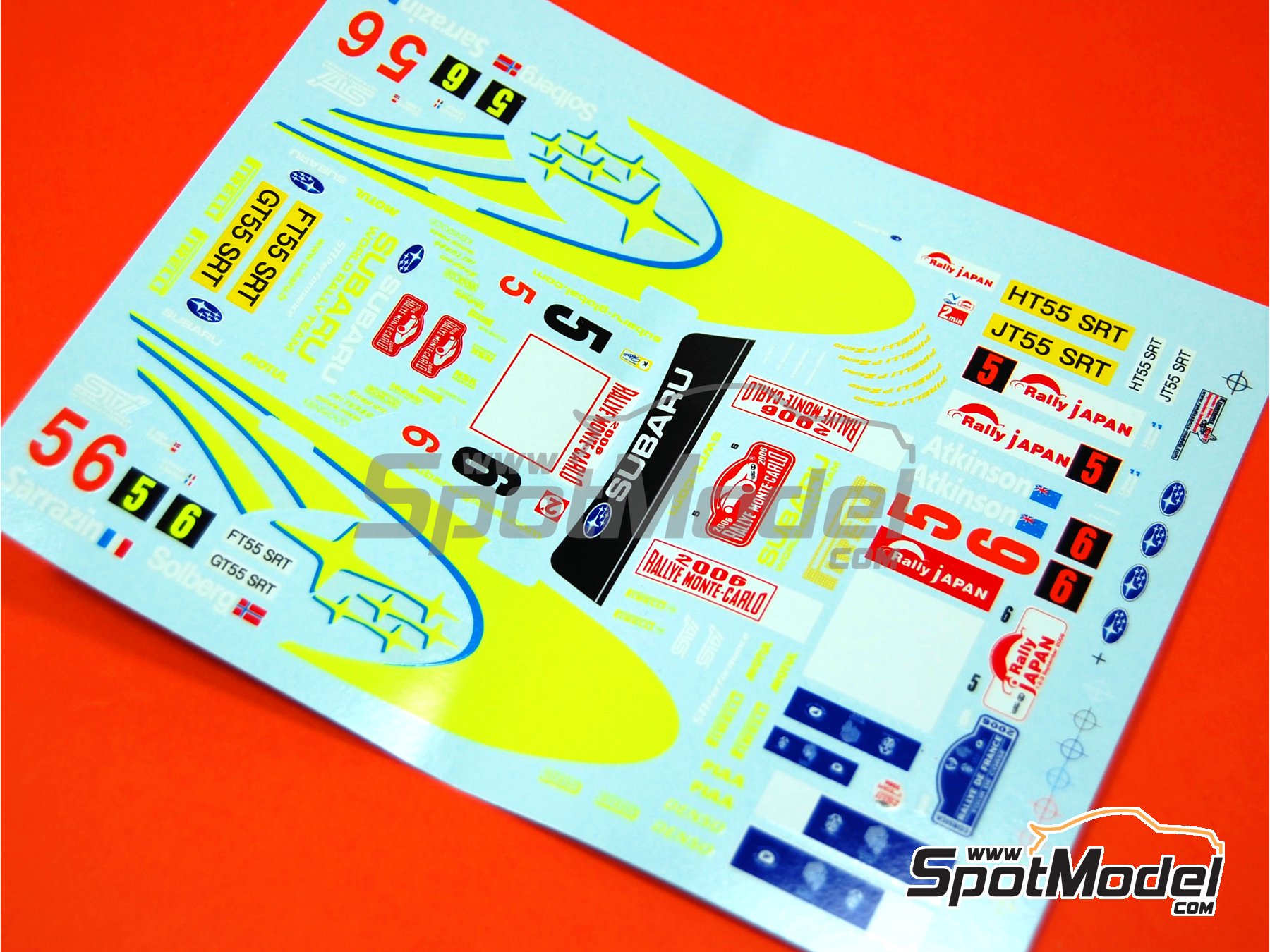 Image 8: Subaru WRC S12B Equipo Subaru World Rally Team - Rally de Monte Carlo - Rallye Automobile de Monte-Carlo 2008 | Decoración en escala 1/24 fabricado por Renaissance Models (ref. TK24-274, tambien TK24/274)