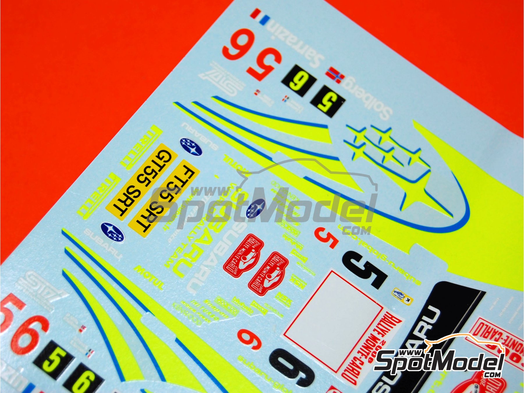 Image 9: Subaru WRC S12B Equipo Subaru World Rally Team - Rally de Monte Carlo - Rallye Automobile de Monte-Carlo 2008 | Decoración en escala 1/24 fabricado por Renaissance Models (ref. TK24-274, tambien TK24/274)