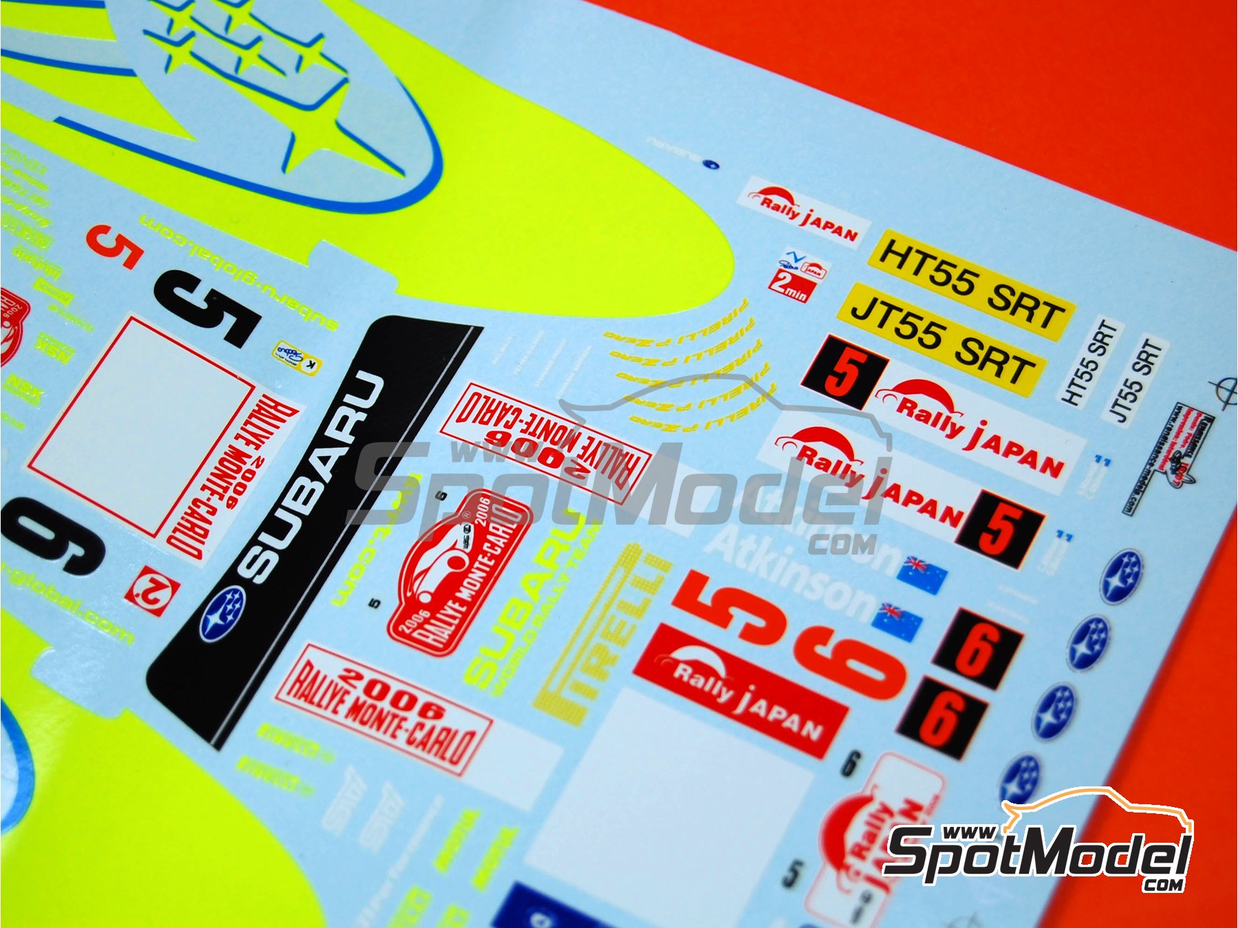 Image 10: Subaru WRC S12B Equipo Subaru World Rally Team - Rally de Monte Carlo - Rallye Automobile de Monte-Carlo 2008 | Decoración en escala 1/24 fabricado por Renaissance Models (ref. TK24-274, tambien TK24/274)