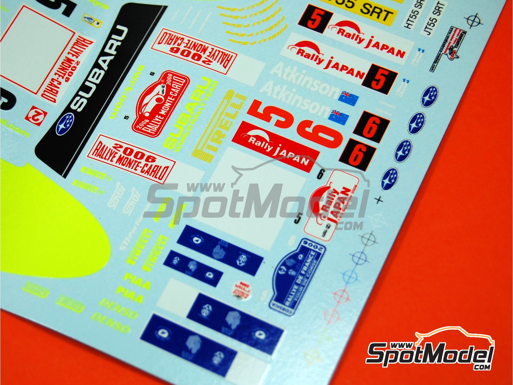 Image 11: Subaru WRC S12B Equipo Subaru World Rally Team - Rally de Monte Carlo - Rallye Automobile de Monte-Carlo 2008 | Decoración en escala 1/24 fabricado por Renaissance Models (ref. TK24-274, tambien TK24/274)