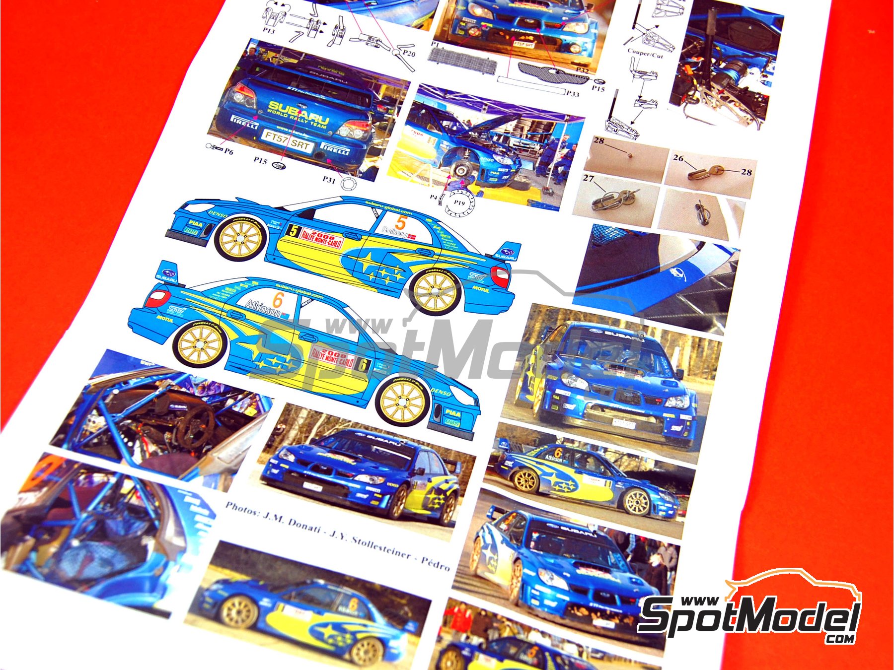 Image 24: Subaru WRC S12B Equipo Subaru World Rally Team - Rally de Monte Carlo - Rallye Automobile de Monte-Carlo 2008 | Decoración en escala 1/24 fabricado por Renaissance Models (ref. TK24-274, tambien TK24/274)
