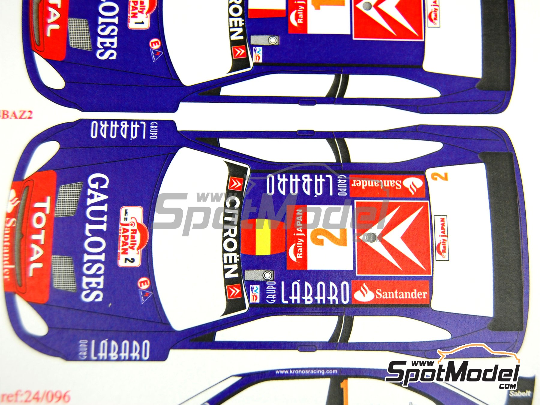 Image 4: Citroen Xsara WRC sponsored by Gauloises - Japan Rally 2006 | Marking / livery in 1/24 scale manufactured by Renaissance Models (ref.&nbsp;TK24-276, also TK24/276)