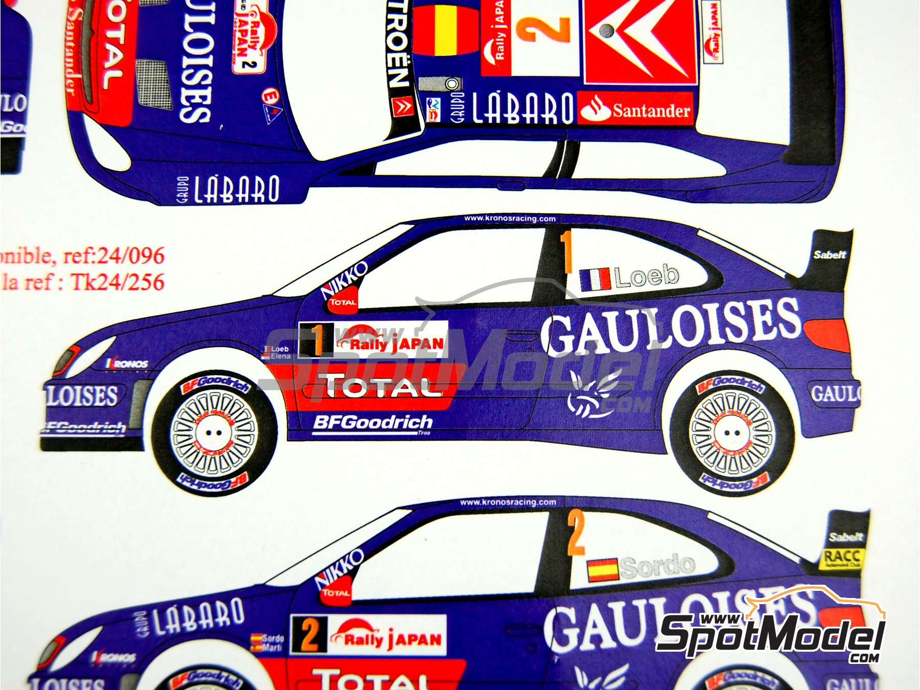 Image 5: Citroen Xsara WRC sponsored by Gauloises - Japan Rally 2006 | Marking / livery in 1/24 scale manufactured by Renaissance Models (ref.&nbsp;TK24-276, also TK24/276)