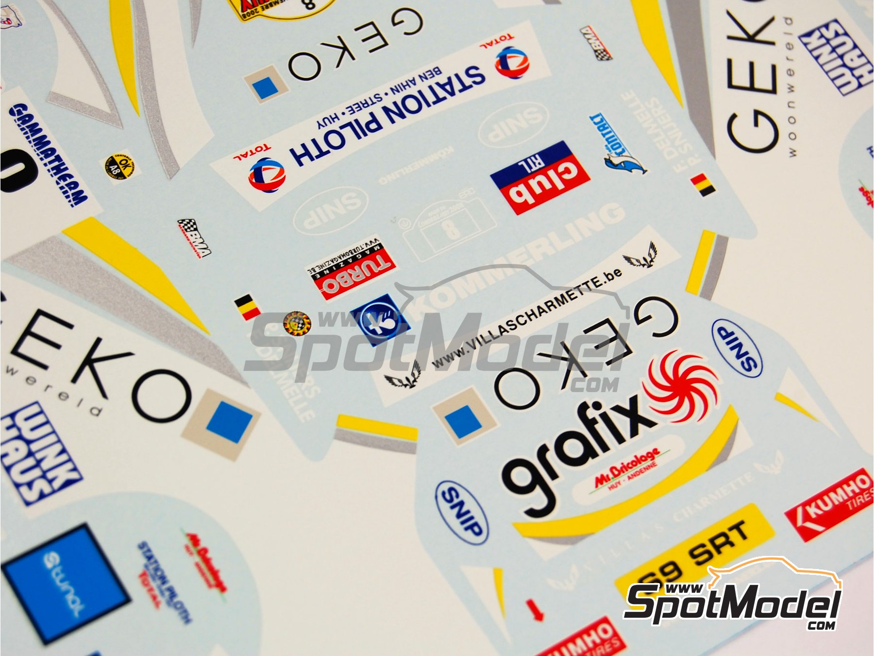 Image 6: Subaru Impreza WRC Equipo BMA patrocinado por Geko Grafix - Rally Condroz de Bélgica - Rallye du Condroz 2008 | Decoración en escala 1/24 fabricado por Renaissance Models (ref. TK24-281, tambien TK24/281)