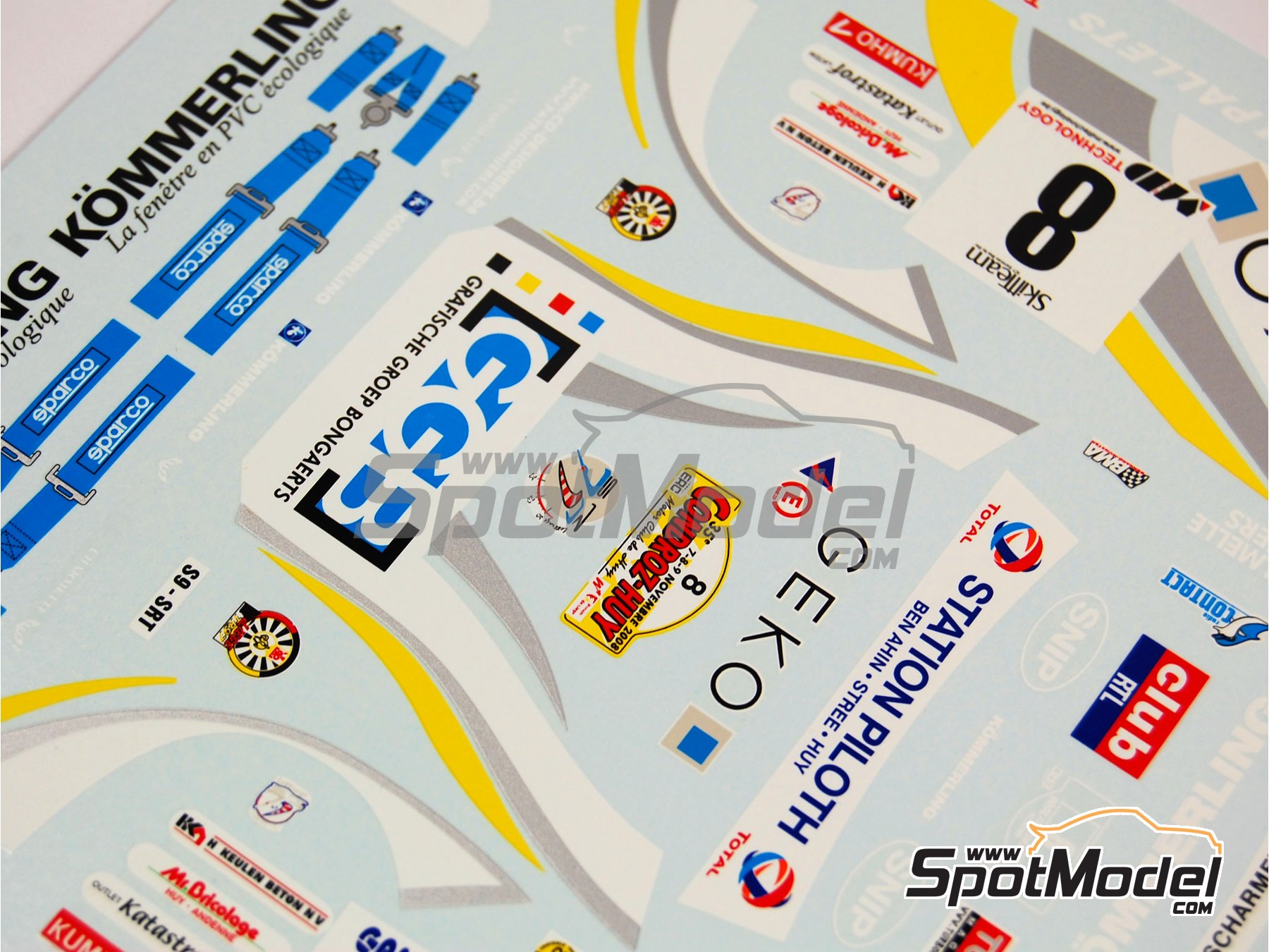 Image 8: Subaru Impreza WRC Equipo BMA patrocinado por Geko Grafix - Rally Condroz de Bélgica - Rallye du Condroz 2008 | Decoración en escala 1/24 fabricado por Renaissance Models (ref. TK24-281, tambien TK24/281)