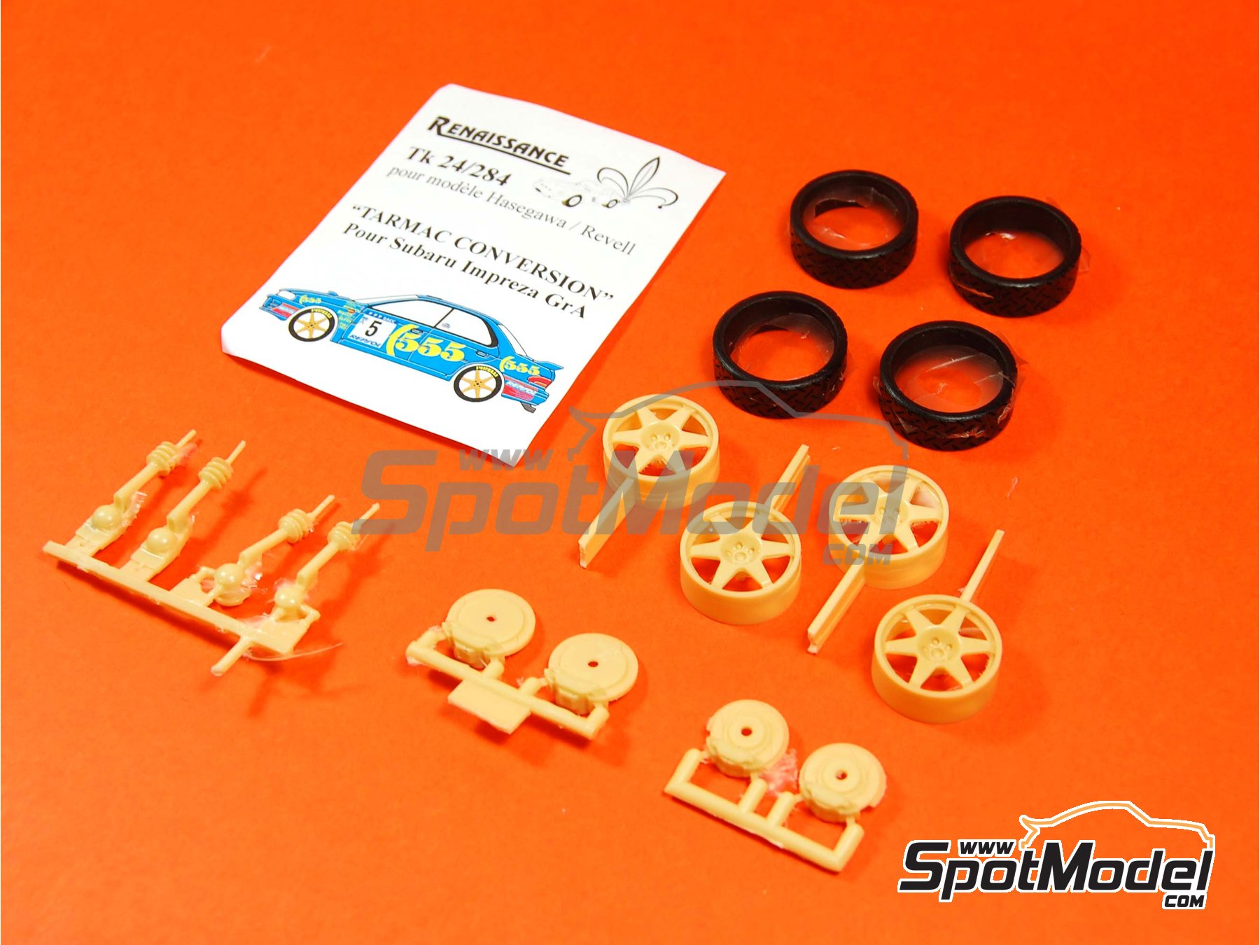 Image 2: Subaru Impreza Grupo A conversión asfalto | Set de conversión a asfalto en escala 1/24 fabricado por Renaissance Models (ref. TK24-284, tambien TK24/284)