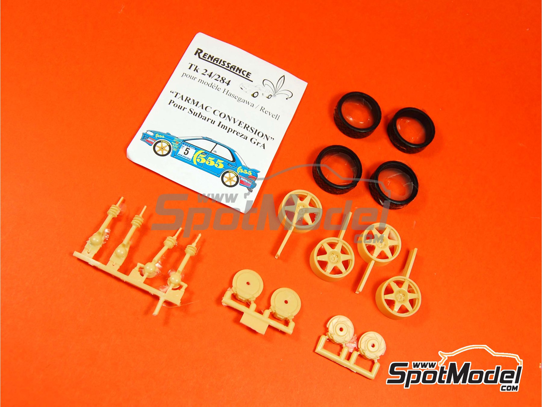 Image 8: Subaru Impreza Grupo A conversión asfalto | Set de conversión a asfalto en escala 1/24 fabricado por Renaissance Models (ref. TK24-284, tambien TK24/284)