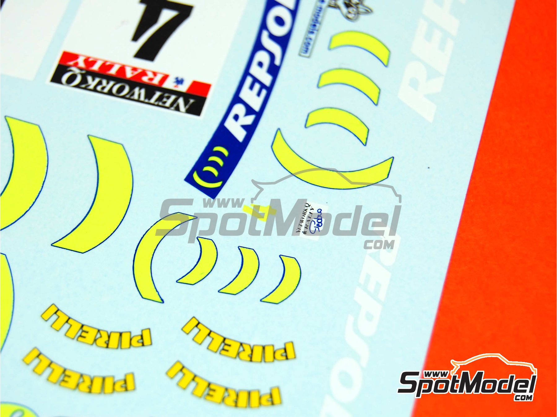 Image 12: Subaru Impreza WRX 555 Group A sponsored by Repsol - Catalunya Costa Brava Rally - Rally of Spain, Network Q RAC Rally of Great Britain 1995 | Marking / livery in 1/24 scale manufactured by Renaissance Models (ref.&nbsp;TK24-289, also TK24/289)