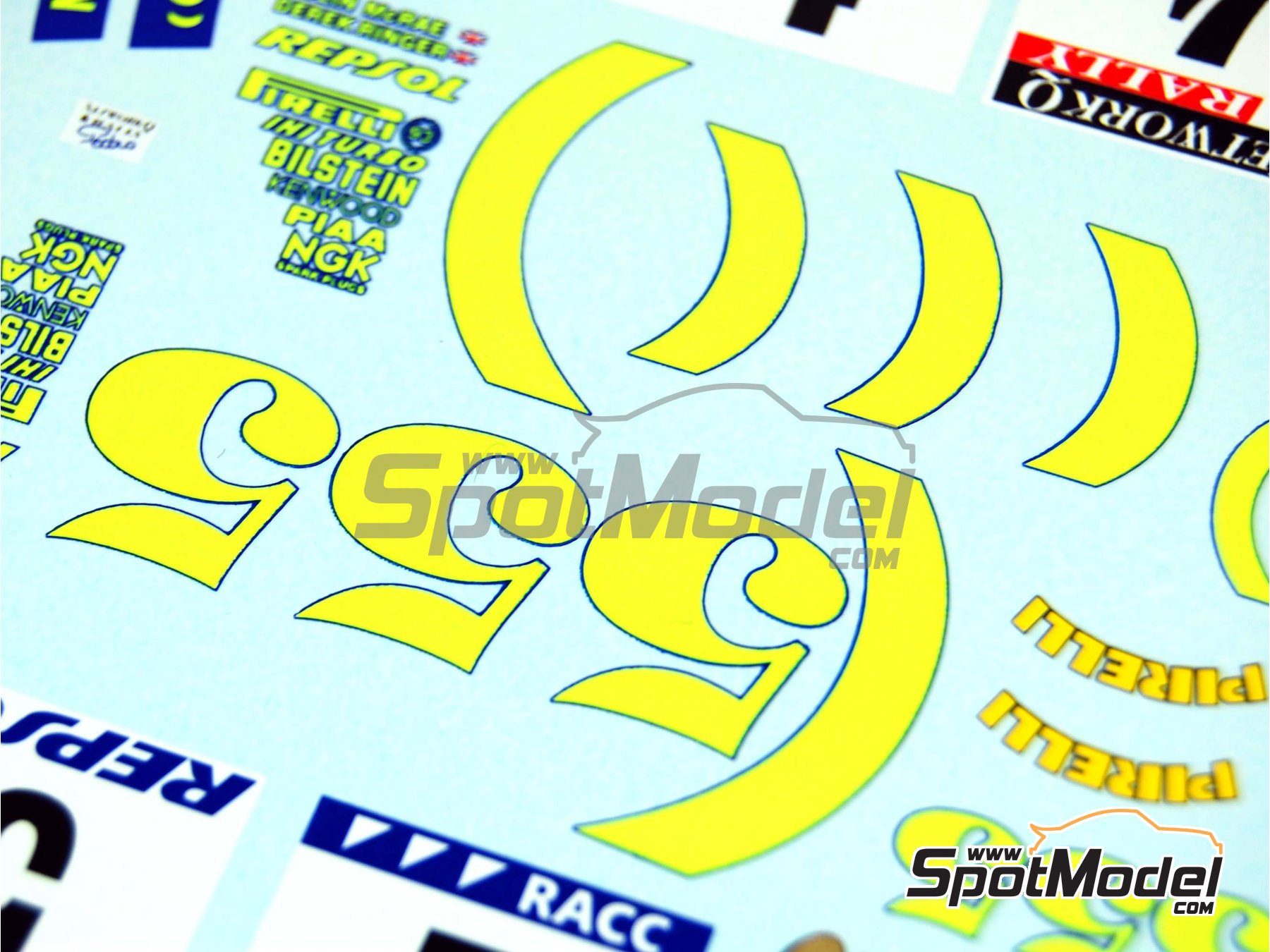 Image 13: Subaru Impreza WRX 555 Group A sponsored by Repsol - Catalunya Costa Brava Rally - Rally of Spain, Network Q RAC Rally of Great Britain 1995 | Marking / livery in 1/24 scale manufactured by Renaissance Models (ref.&nbsp;TK24-289, also TK24/289)