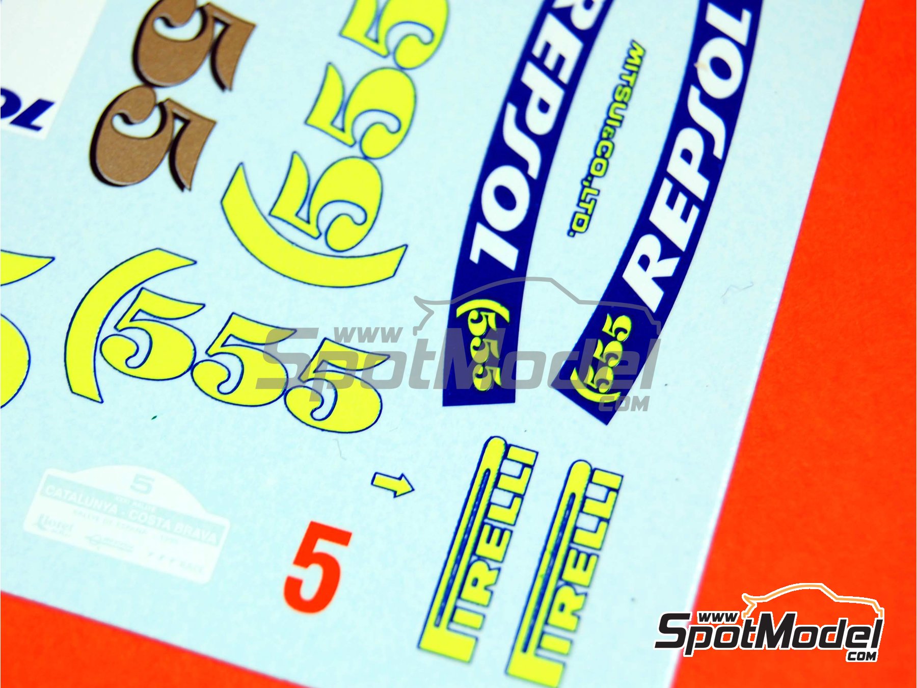 Image 16: Subaru Impreza WRX 555 Group A sponsored by Repsol - Catalunya Costa Brava Rally - Rally of Spain, Network Q RAC Rally of Great Britain 1995 | Marking / livery in 1/24 scale manufactured by Renaissance Models (ref.&nbsp;TK24-289, also TK24/289)