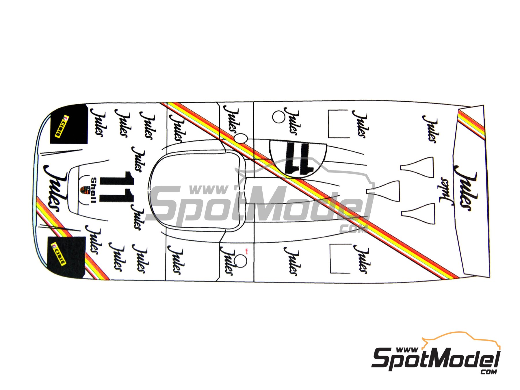 Image 2: Porsche 936 patrocinado por Jules - 24 Horas de Le Mans 1981 | Decoraci&oacute;n en escala&nbsp;1/24 fabricado por Renaissance Models (ref.&nbsp;TK24-306, tambien TK24/306)