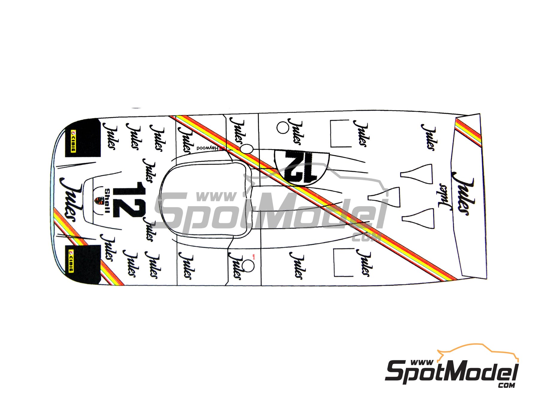 Image 3: Porsche 936 patrocinado por Jules - 24 Horas de Le Mans 1981 | Decoraci&oacute;n en escala&nbsp;1/24 fabricado por Renaissance Models (ref.&nbsp;TK24-306, tambien TK24/306)