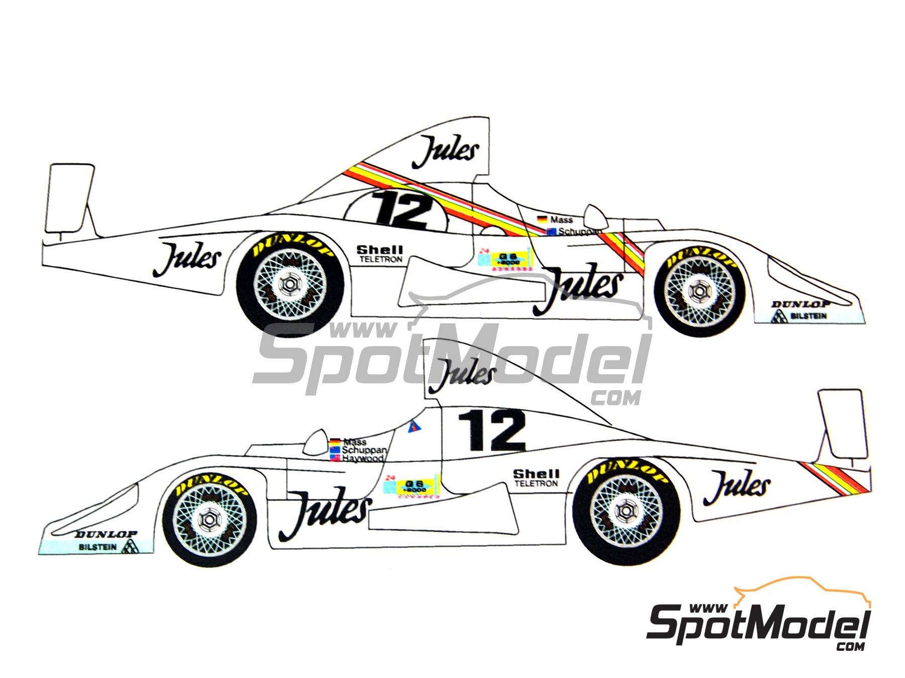 Image 4: Porsche 936 patrocinado por Jules - 24 Horas de Le Mans 1981 | Decoraci&oacute;n en escala&nbsp;1/24 fabricado por Renaissance Models (ref.&nbsp;TK24-306, tambien TK24/306)