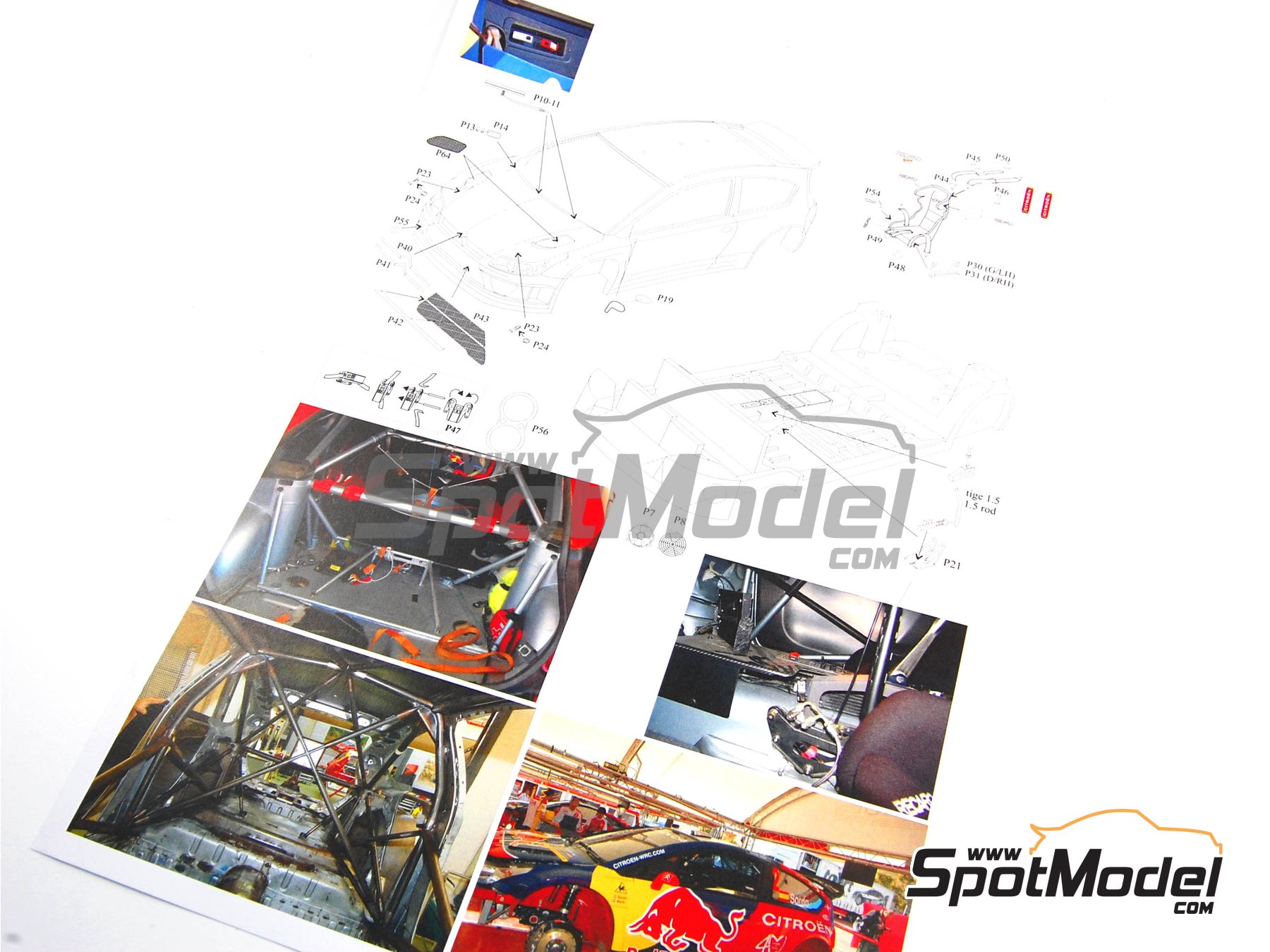 Image 2: Citroen C4 WRC | Detail up set in 1/24 scale manufactured by Renaissance Models (ref.&nbsp;TK24-313, also TK24/313)