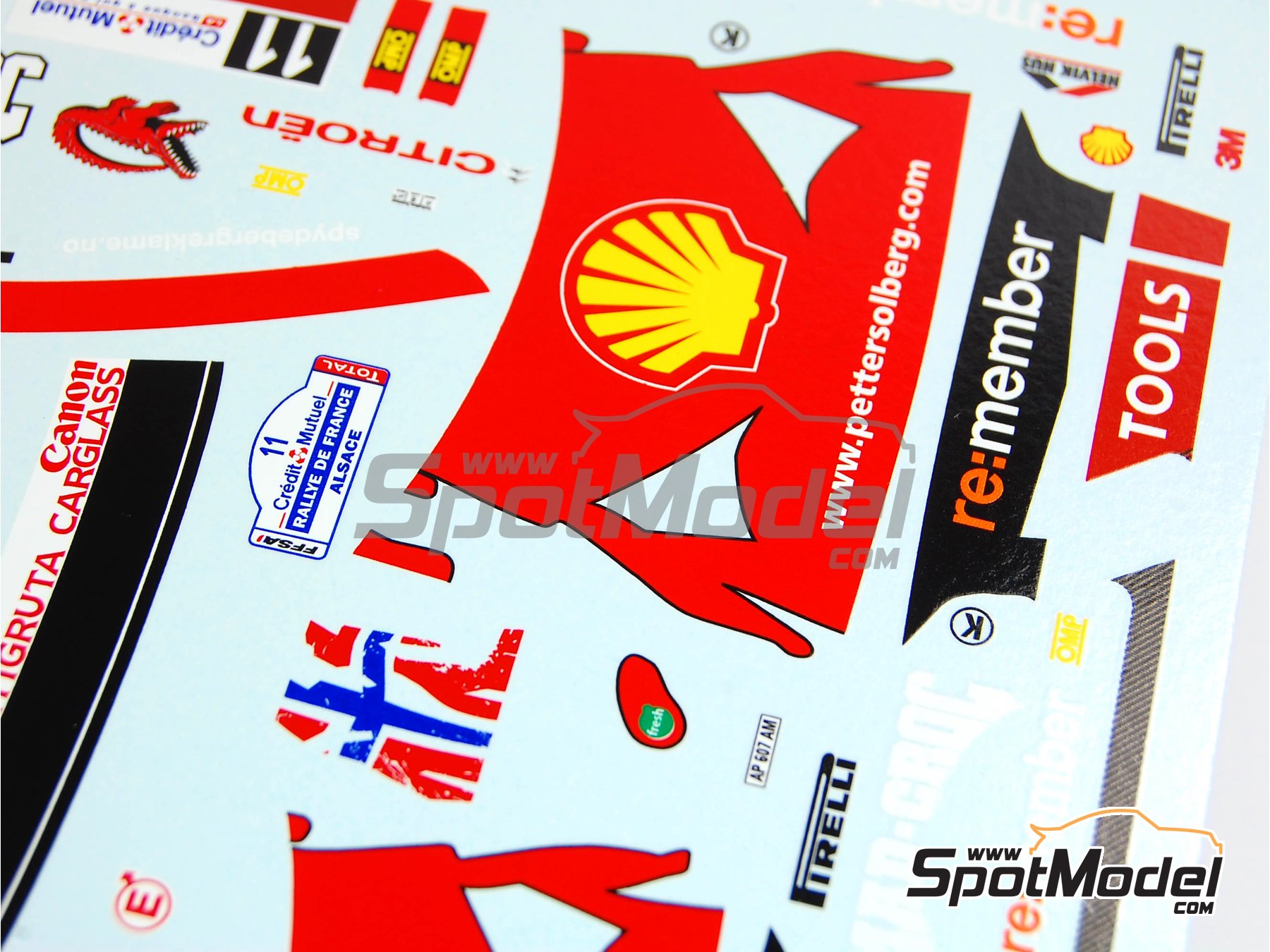 Image 4: Citroen C4 WRC Petter Solberg WRT Team sponsored by Mad Croc - Alsace France Rally 2010 | Marking / livery in 1/24 scale manufactured by Renaissance Models (ref. TK24-317, also TK24/317)